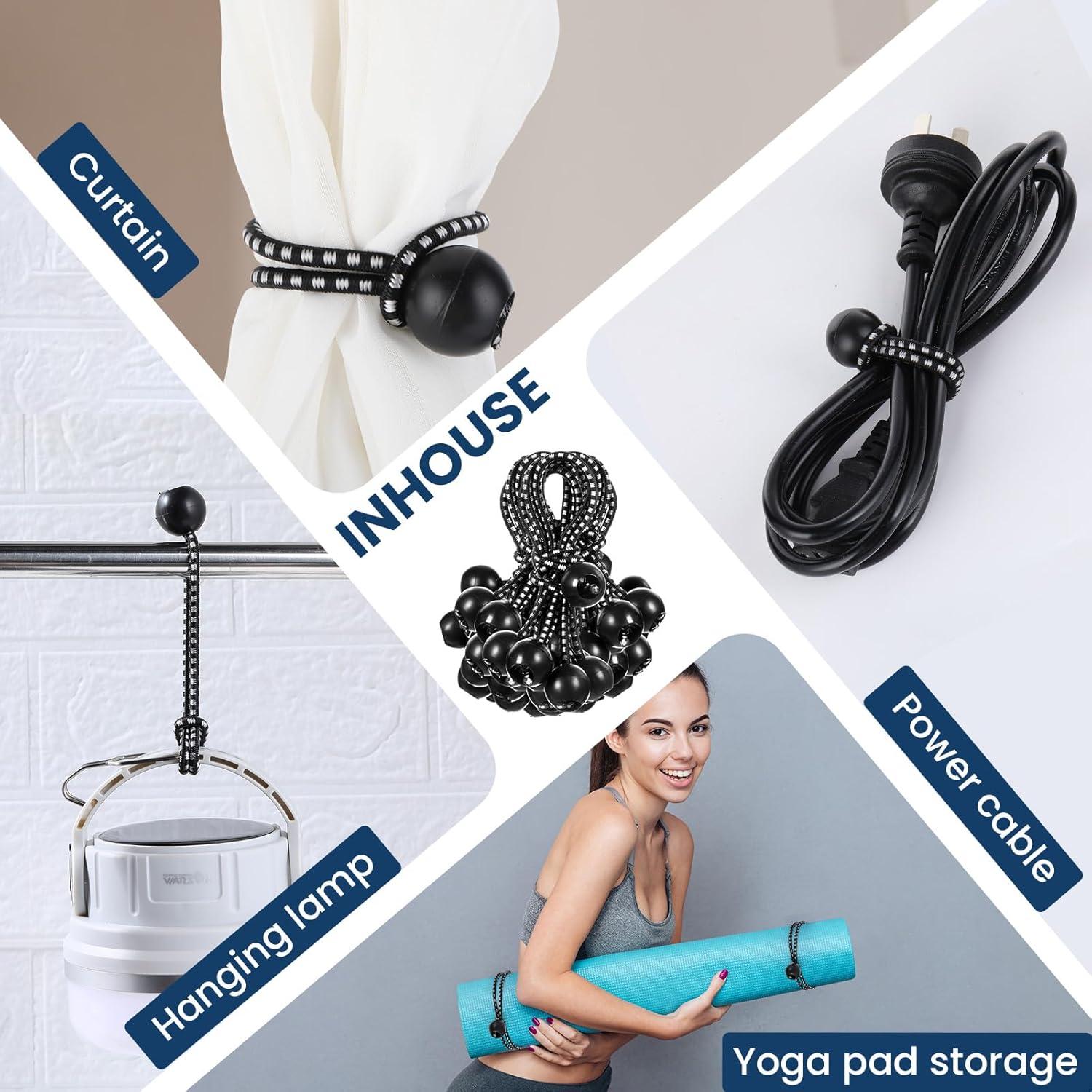 100 Cuerdas Bungee Wowangce 4-11 Pulgadas Resistentes UV