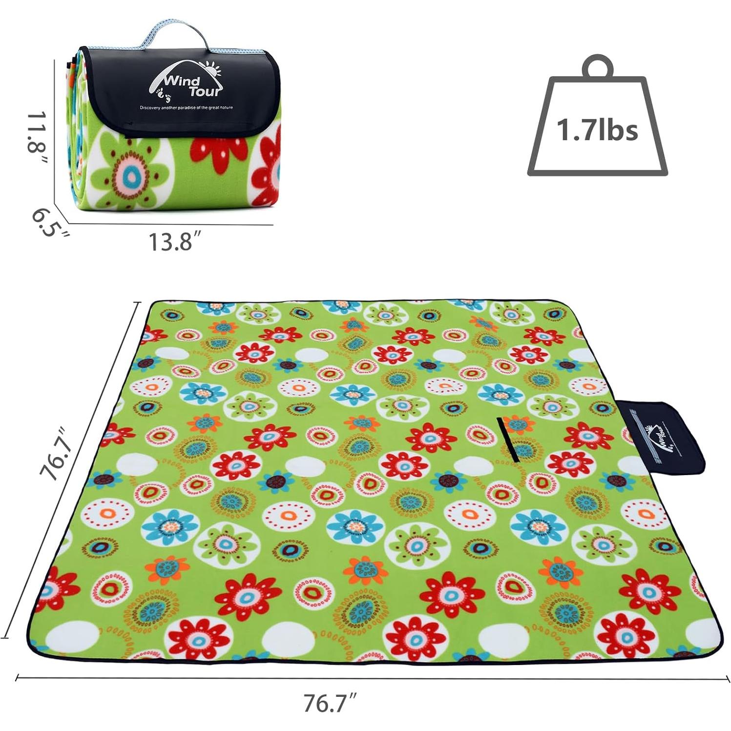 Manta de Picnic Impermeable Wind Tour 1.98x1.98m Girasol