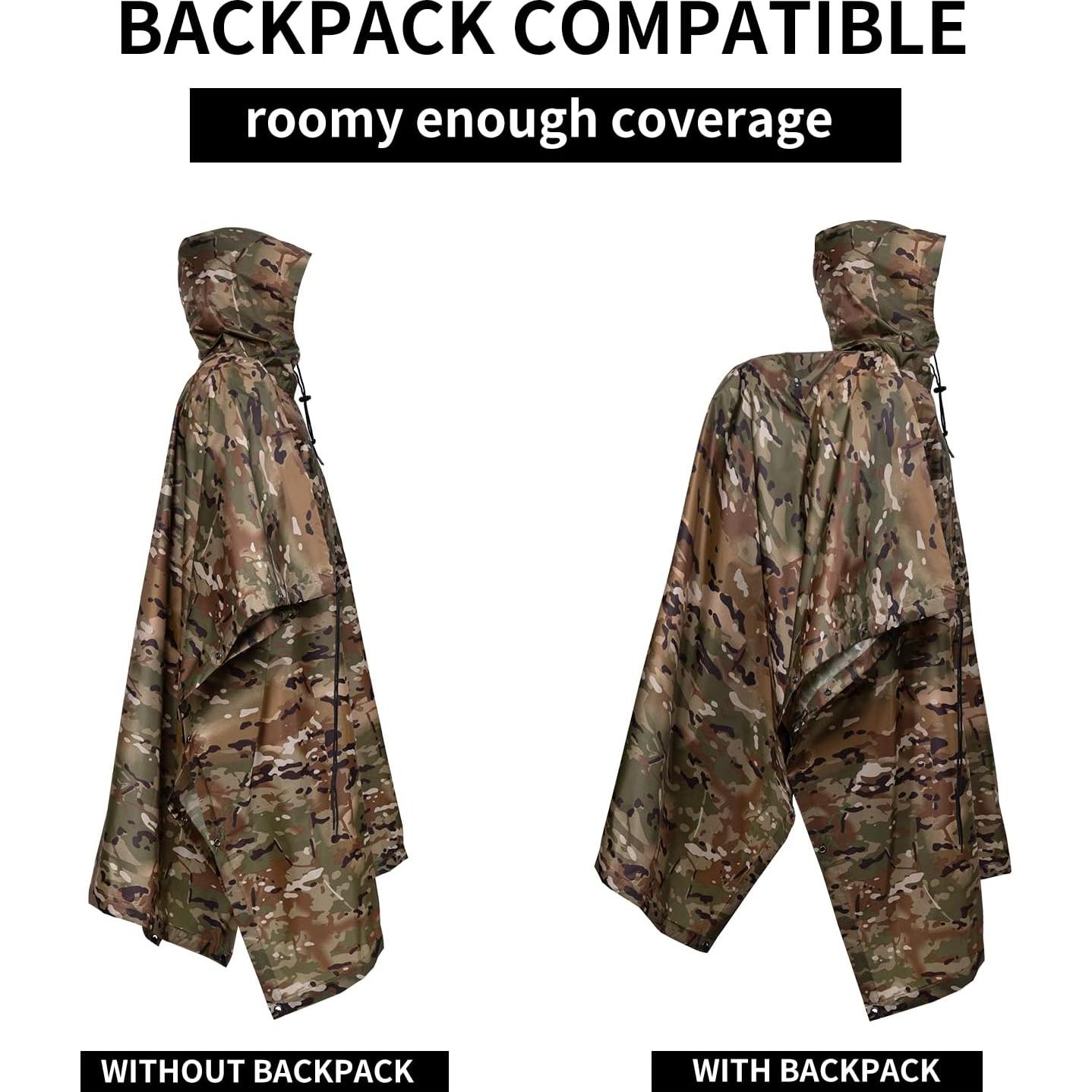 Poncho Militar Impermeable GRVCN Camuflaje 142x231 cm