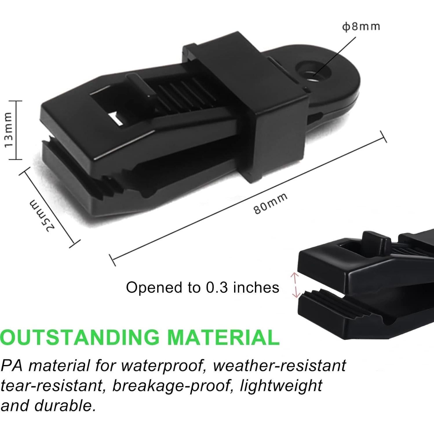 Pinzas para Lonas COCOMK 24 Pcs Alta Resistencia Impermeables