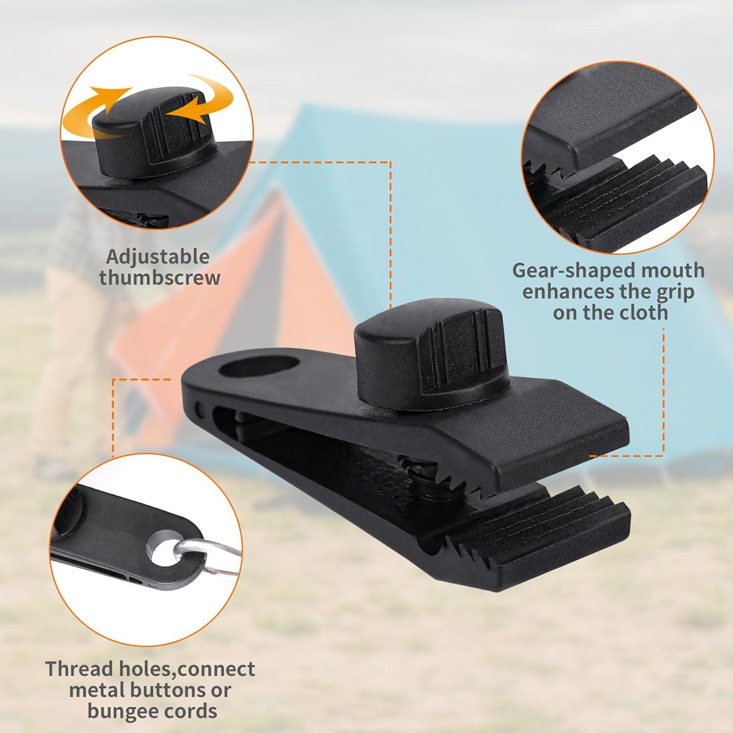 Clips de Lona Axlksia de Alta Resistencia - Paquete de 20