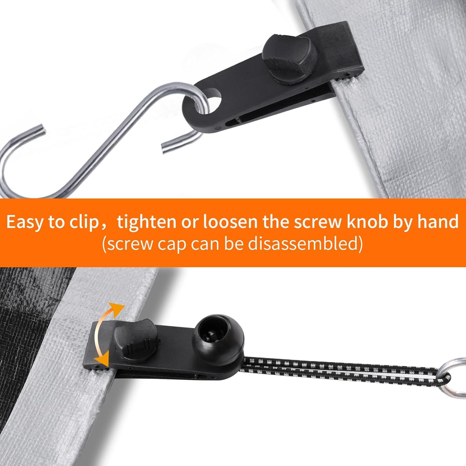 Clips de Lona Axlksia de Alta Resistencia - Paquete de 20