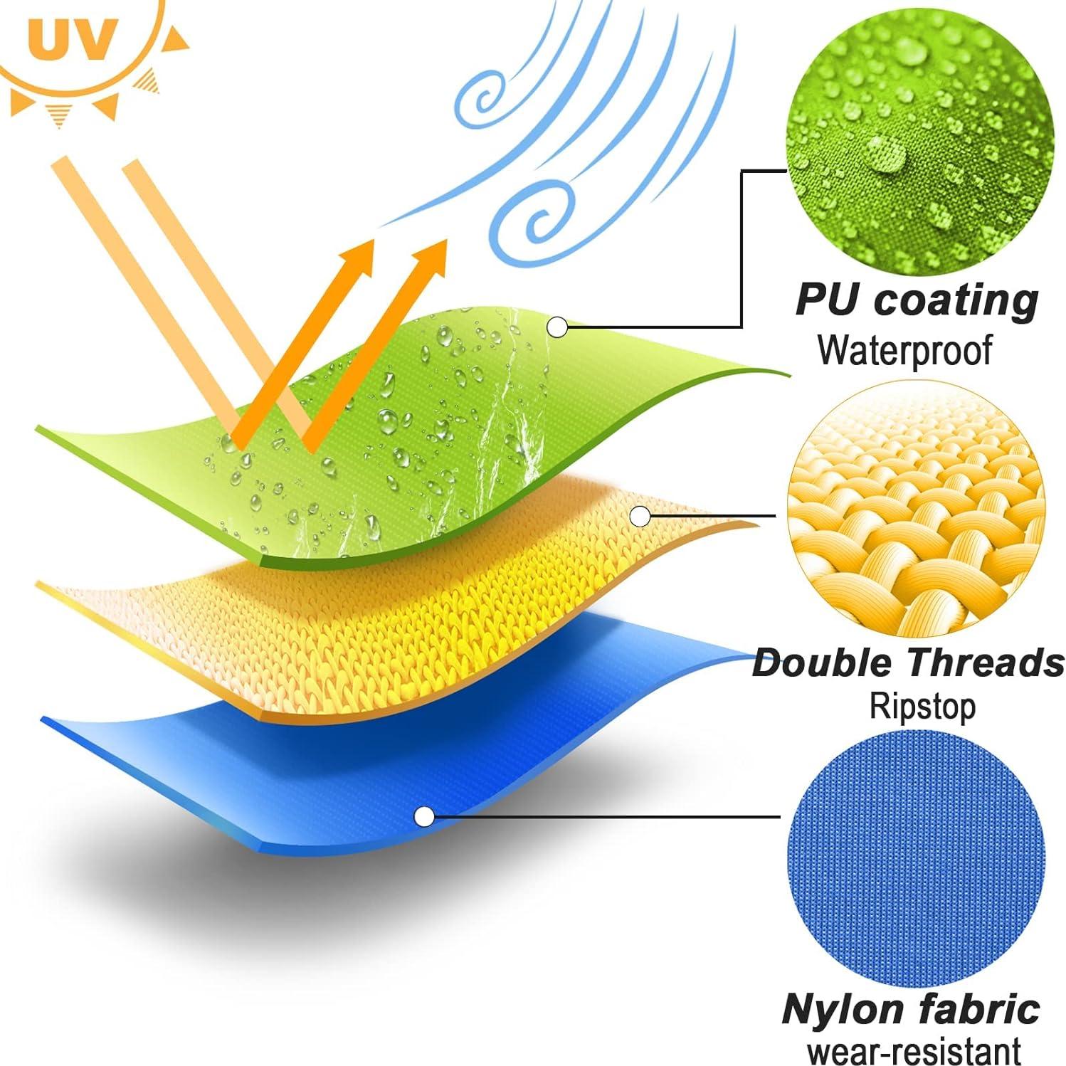 Tela de Nylon Ripstop Impermeable 9KM DWLIFE 40D 198x152 cm