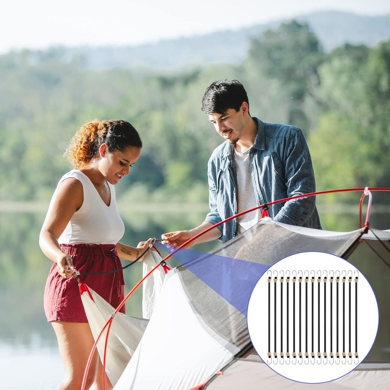 Paquete de 15 Cuerdas Bungee KALIONE 25.4 cm Alta Resistencia