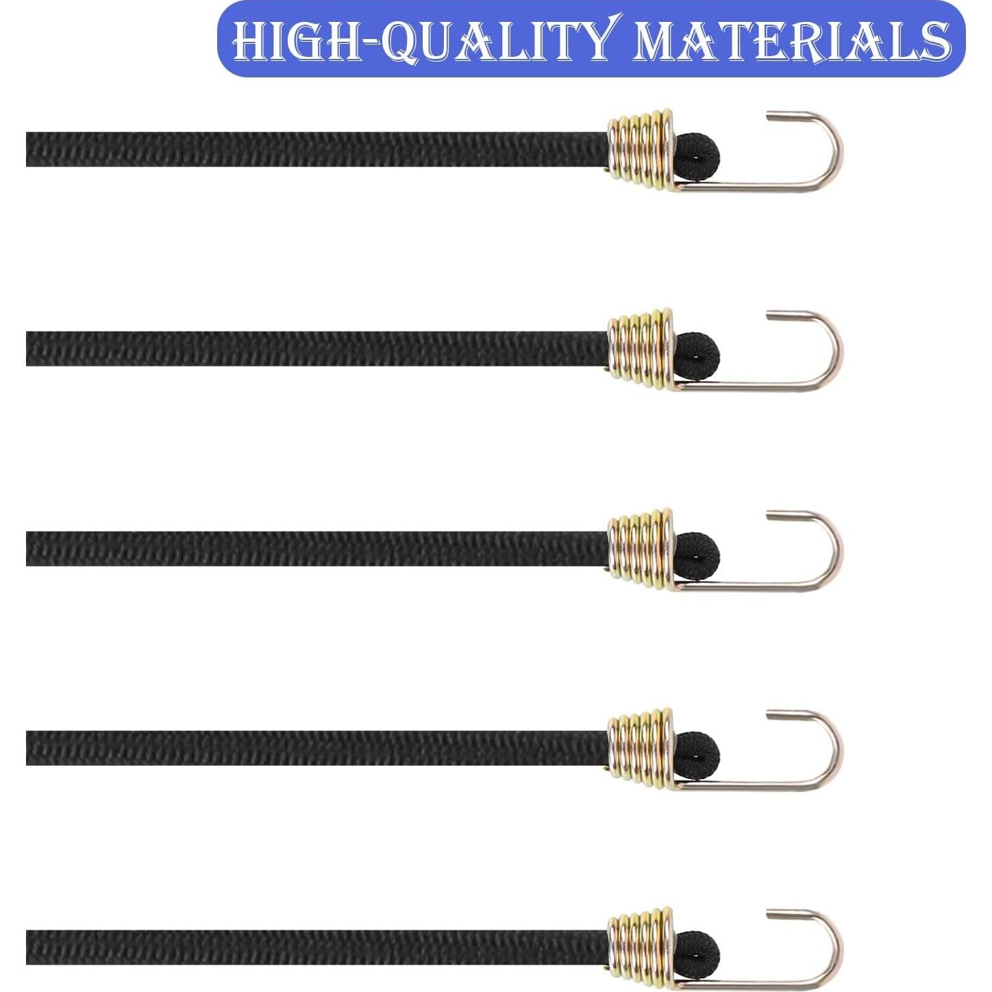 Paquete de 15 Cuerdas Bungee KALIONE 25.4 cm Alta Resistencia