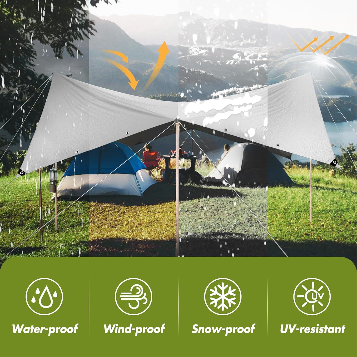 Lona Impermeable MVPNET 3x3.6m Resistente UV y al Desgarro