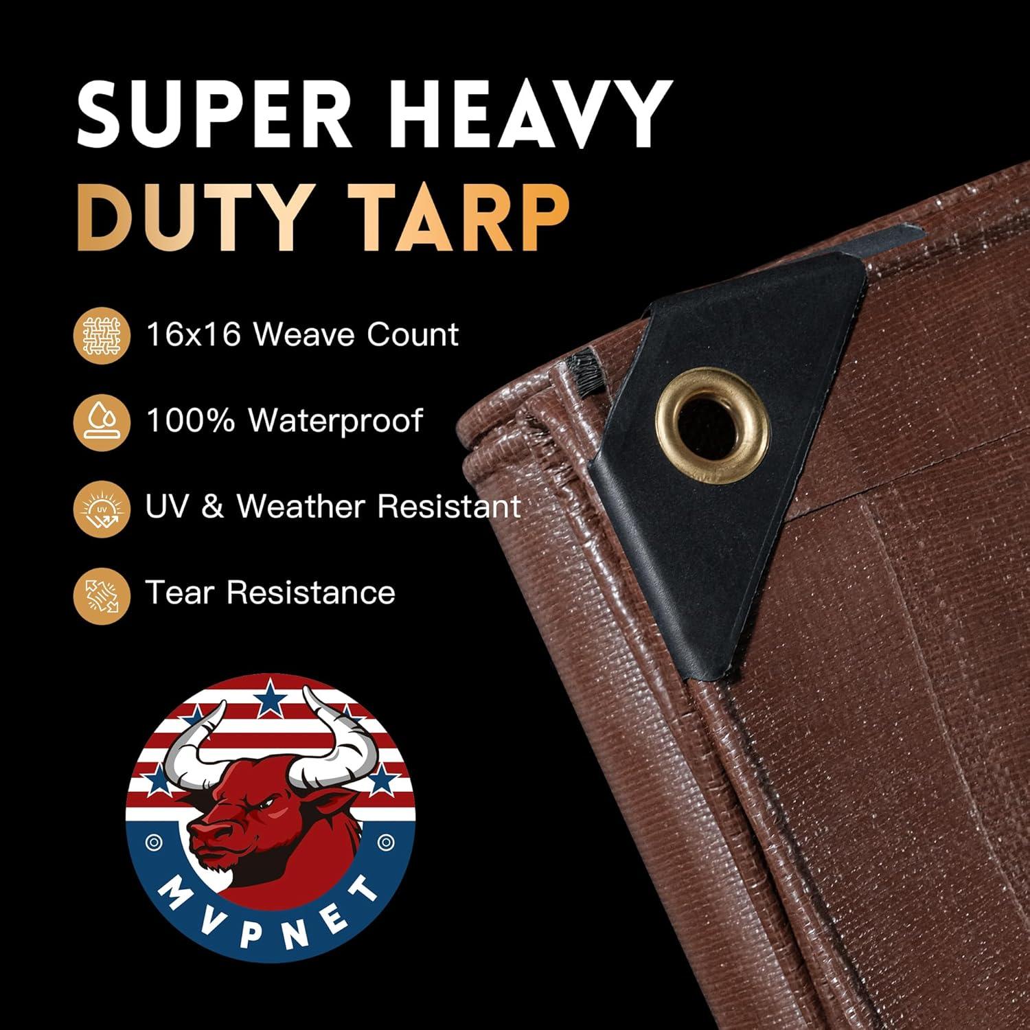 Lona Multiusos MVPNET 2.44x3.05m Impermeable 16mil UV