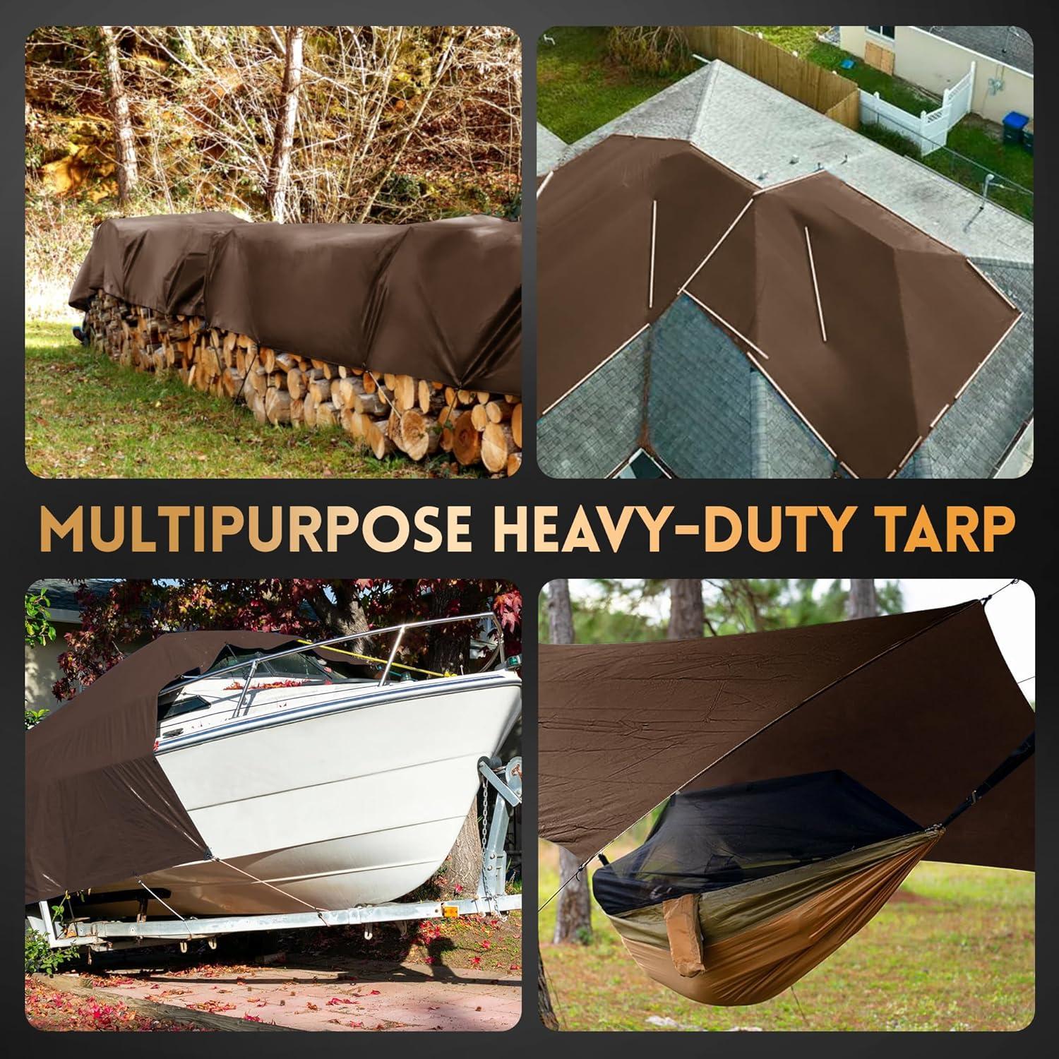 Lona Multiusos MVPNET 2.44x3.05m Impermeable 16mil UV