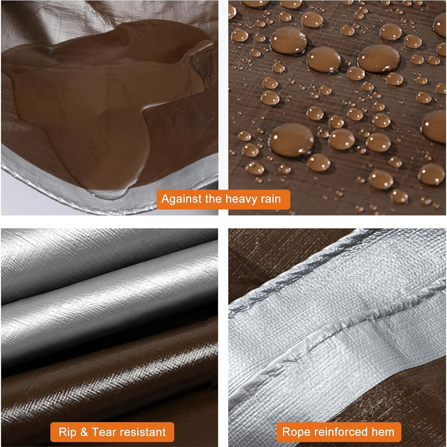 Lona impermeable VHESS 3.05x3.66m 10 mil resistente UV