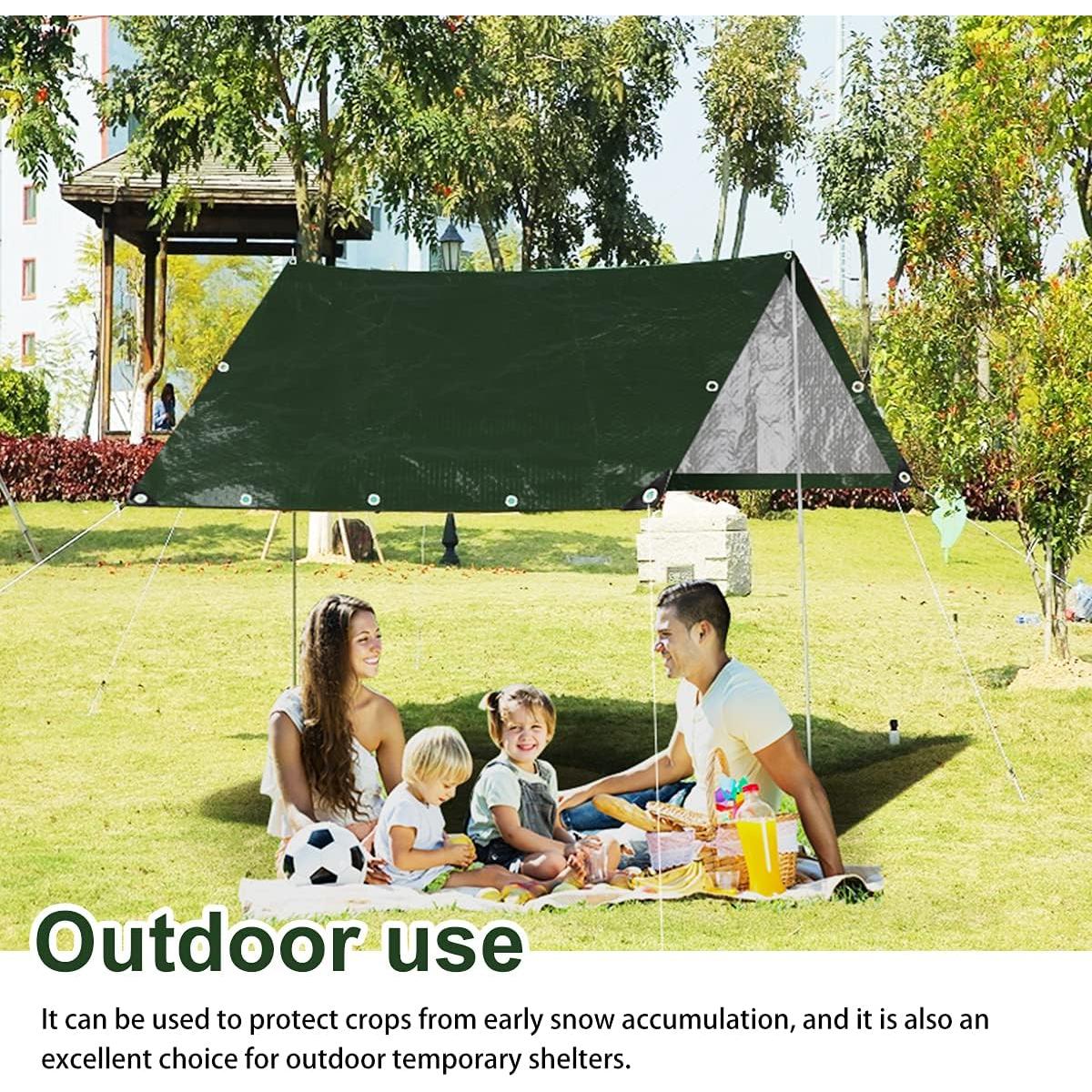 Onarway Poly Tarps Waterproof for Outdoor: Green Tarpaulin 6Mil Thicken 6x10 Ft 2Packs- Anti-UV Waterproof Tarp Cover with Grommets Multipurpose for Boat Pool Roof Camping