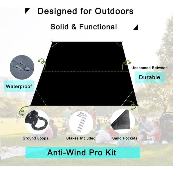 Manta de bolsillo impermeable Legnowit 200x140cm para camping
