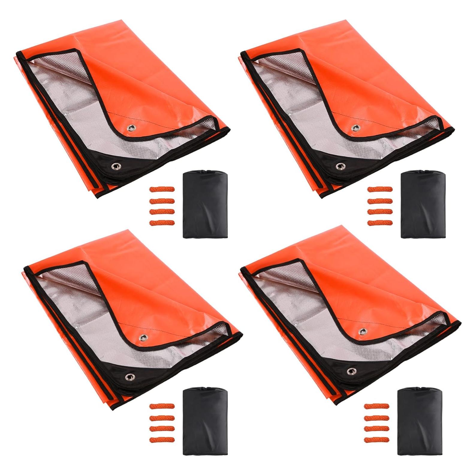 Mantas de Emergencia RedSwing 4 Pack Térmicas Impermeables 150x210cm