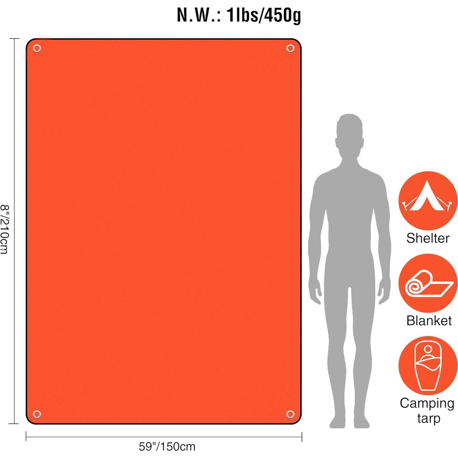 Mantas de Emergencia RedSwing 4 Pack Térmicas Impermeables 150x210cm
