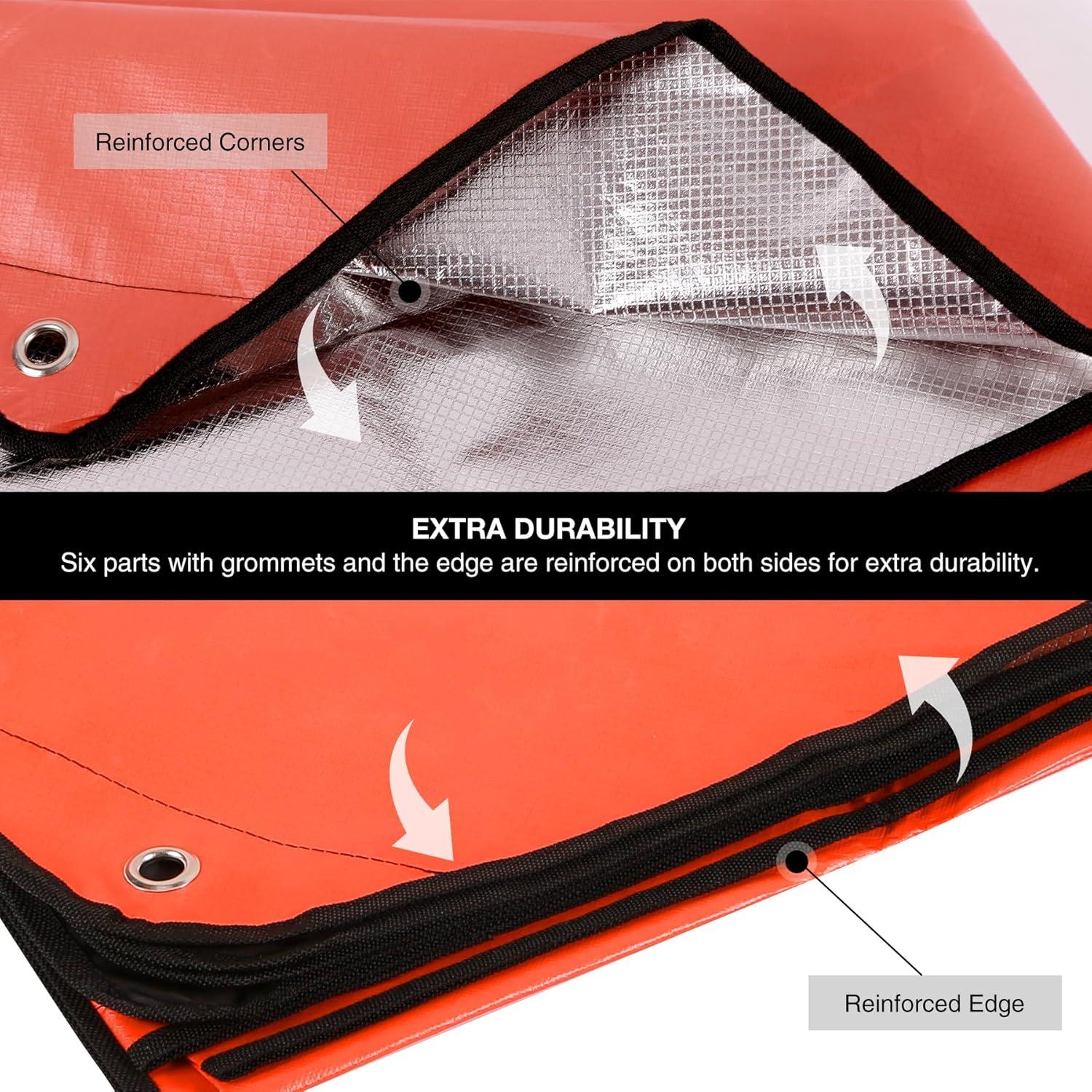 Mantas de Emergencia RedSwing 4 Pack Térmicas Impermeables 150x210cm