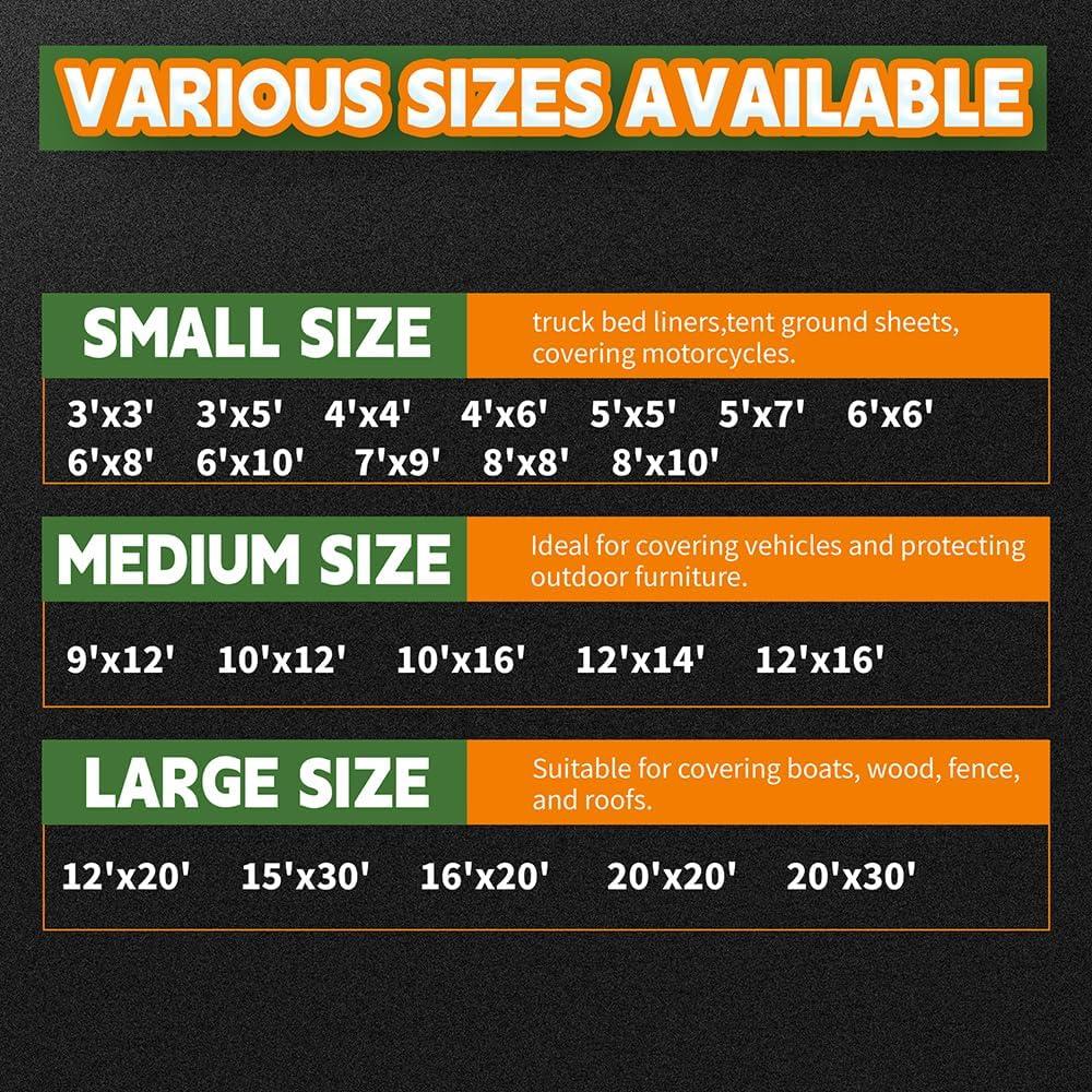 Lona Azul 2.74x3.66m RAINDEWAY 8 Mil Impermeable UV