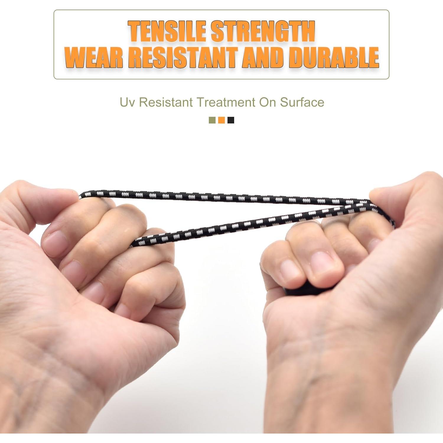 Paquete de 30 Cuerdas Bungee Aegero 15 cm Alta Resistencia