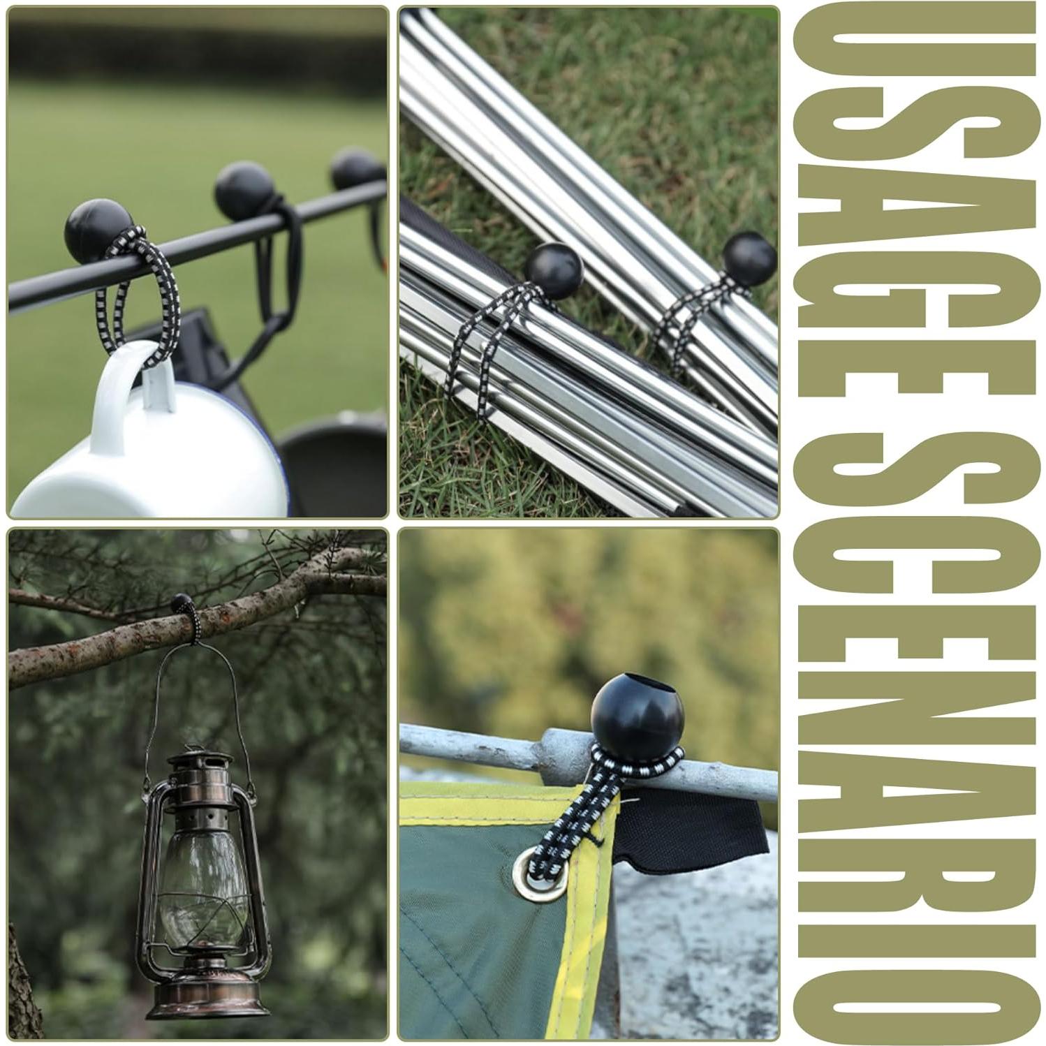 Paquete de 30 Cuerdas Bungee Aegero 15 cm Alta Resistencia