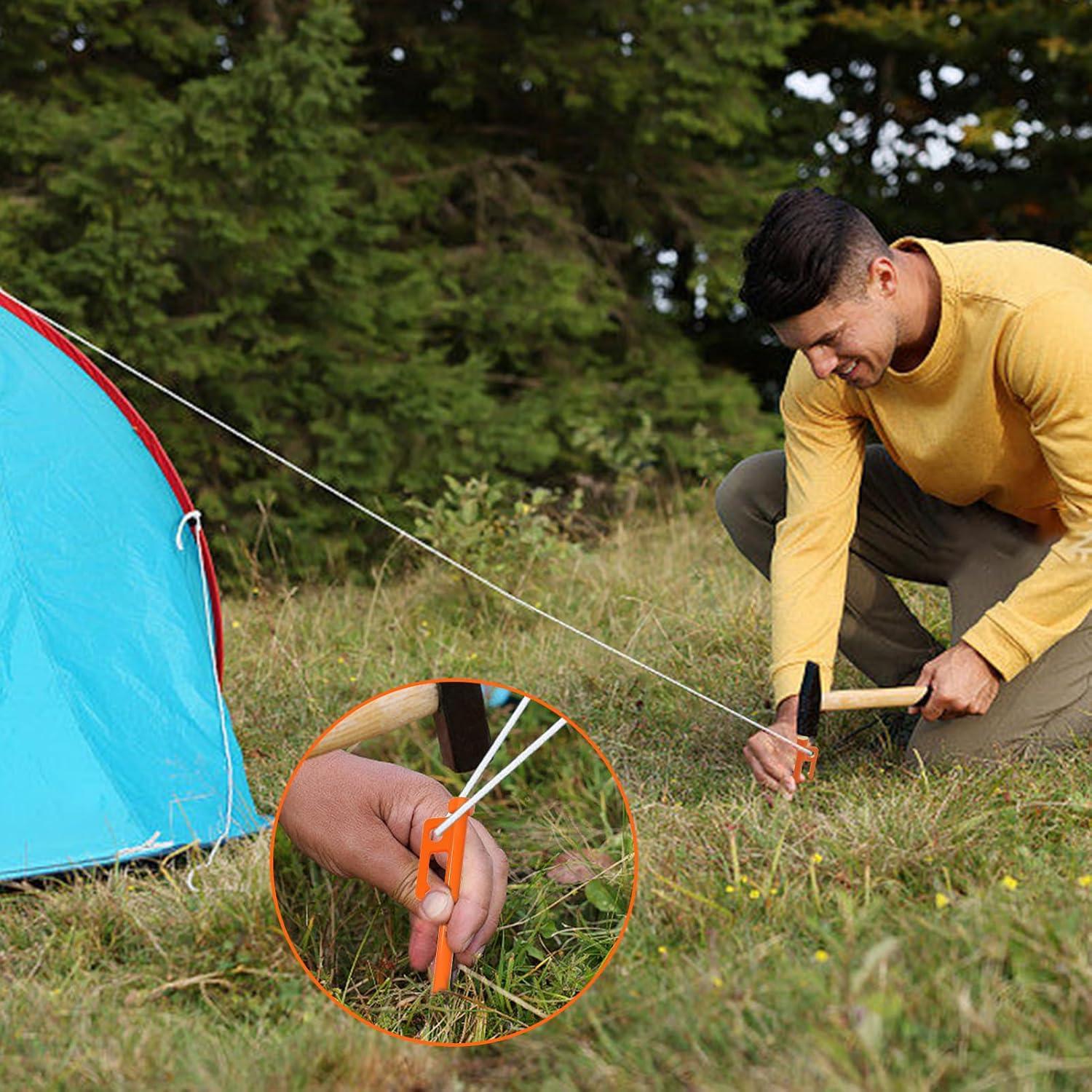 Estacas de Acero Pesadas Eurmax 25.4 cm para Camping - 8 Piezas