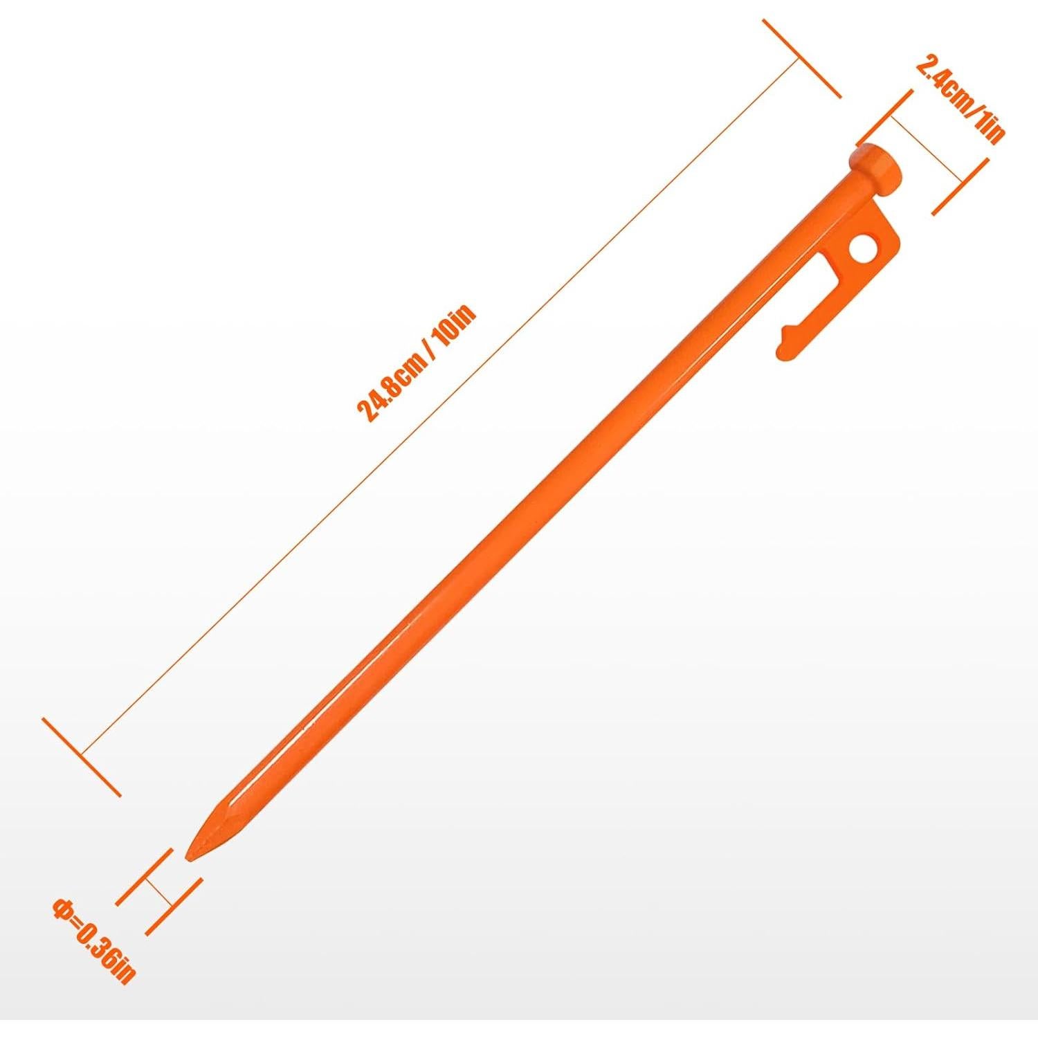 Estacas de Acero Pesadas Eurmax 25.4 cm para Camping - 8 Piezas