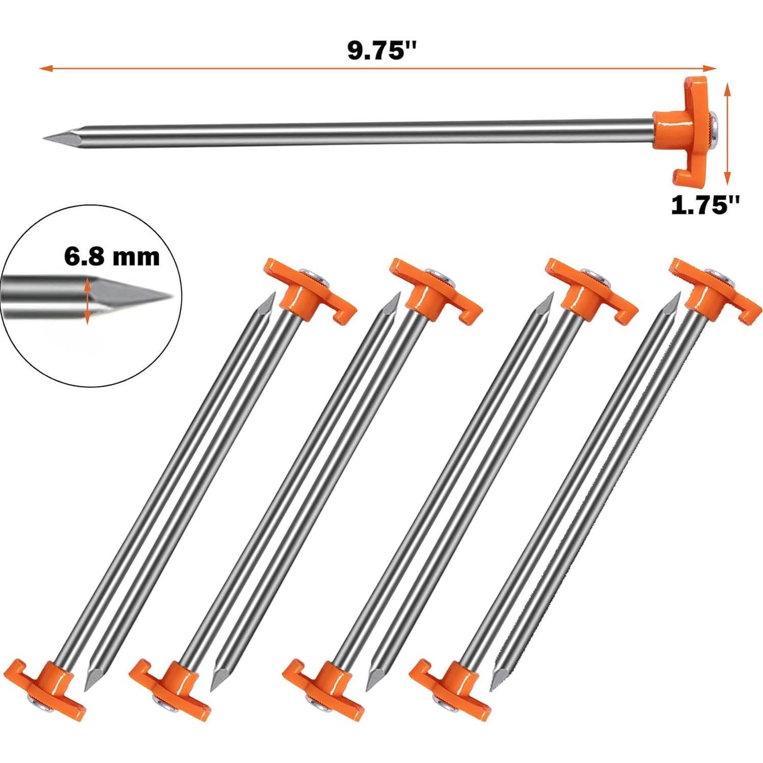 Estacas de Jardín Cheardia 20 Pack 26 cm Alta Resistencia