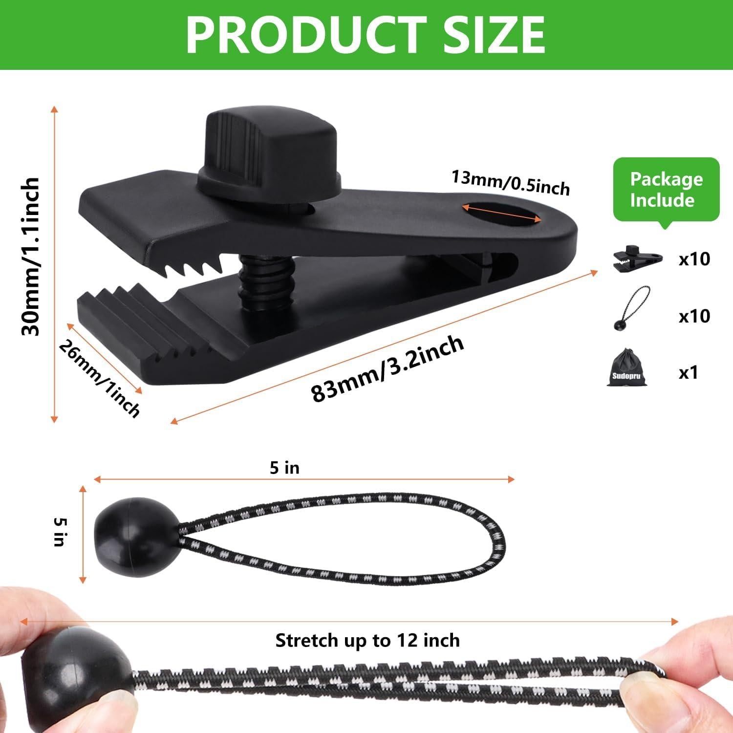 Pinzas para Lonas Sudopru con Mango de Bloqueo - 20 Pcs