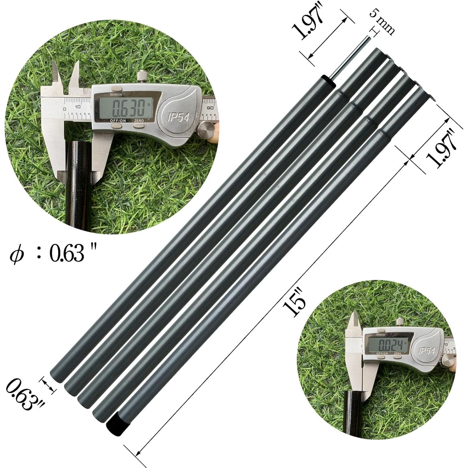 Postes ajustables para toldo Hibinew HB - Acero 190.5 cm