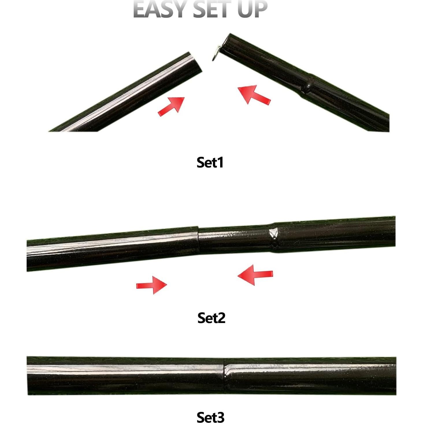 Postes ajustables para toldo Hibinew HB - Acero 190.5 cm