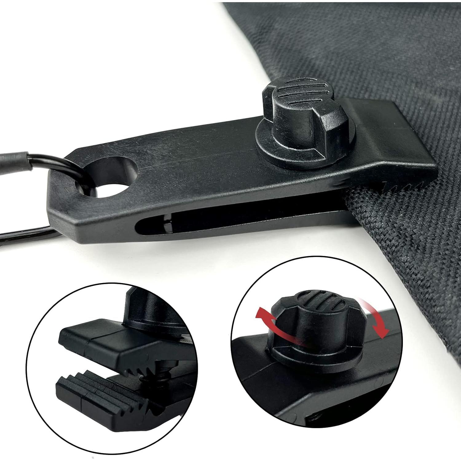 Pinzas de Tarp CLIO Alta Resistencia 24 Piezas Nylon Negro