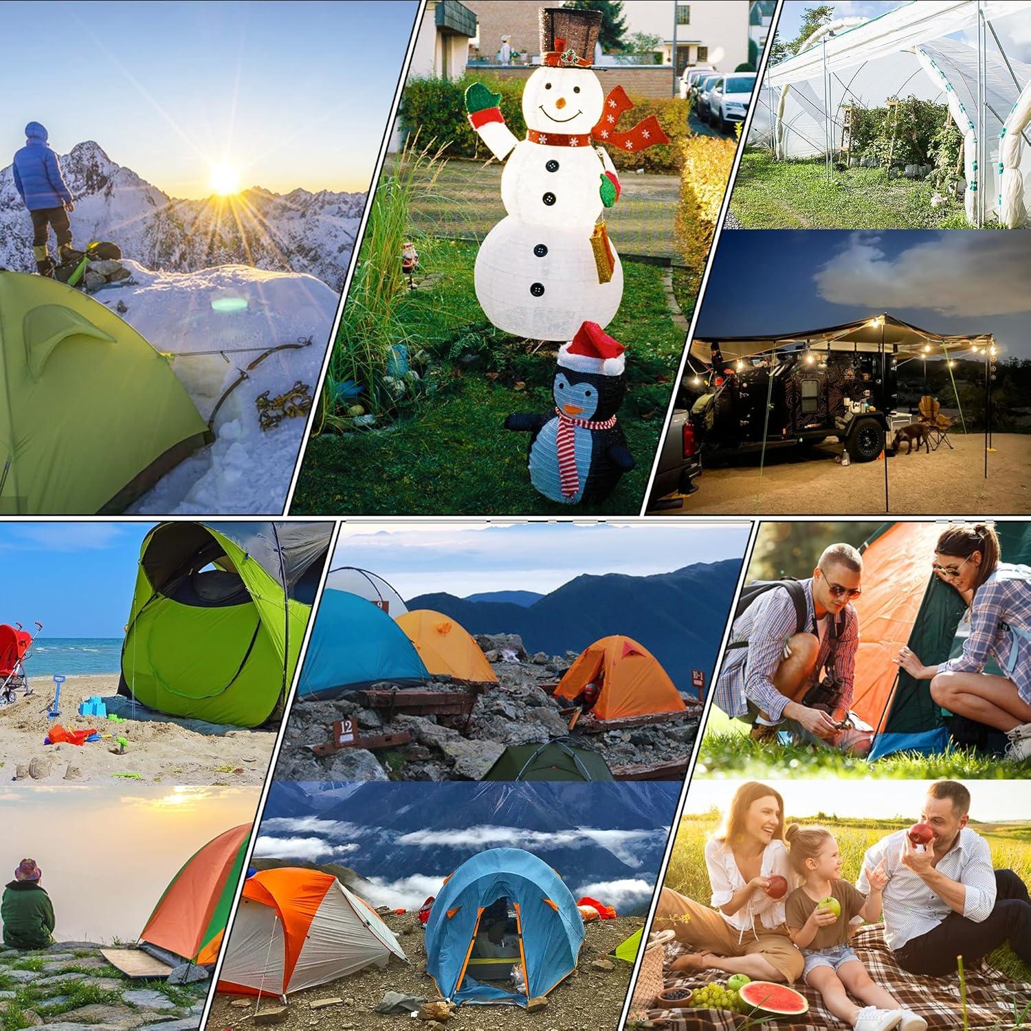 Estacas de Camping RIY de Acero Forjado 30.48 cm - Paquete de 8