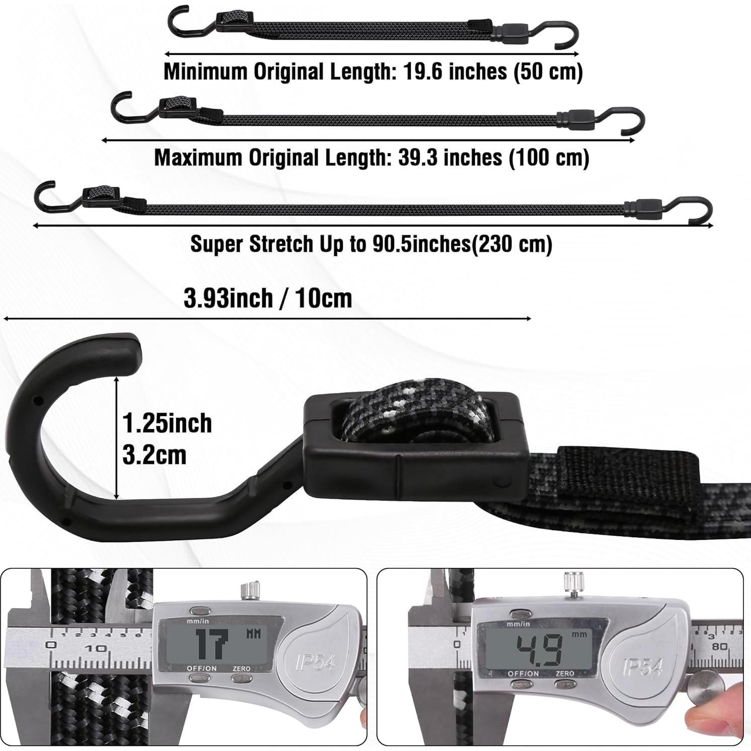 Cuerdas Bungee Ajustables Rugtol 101.6 cm Reflectantes