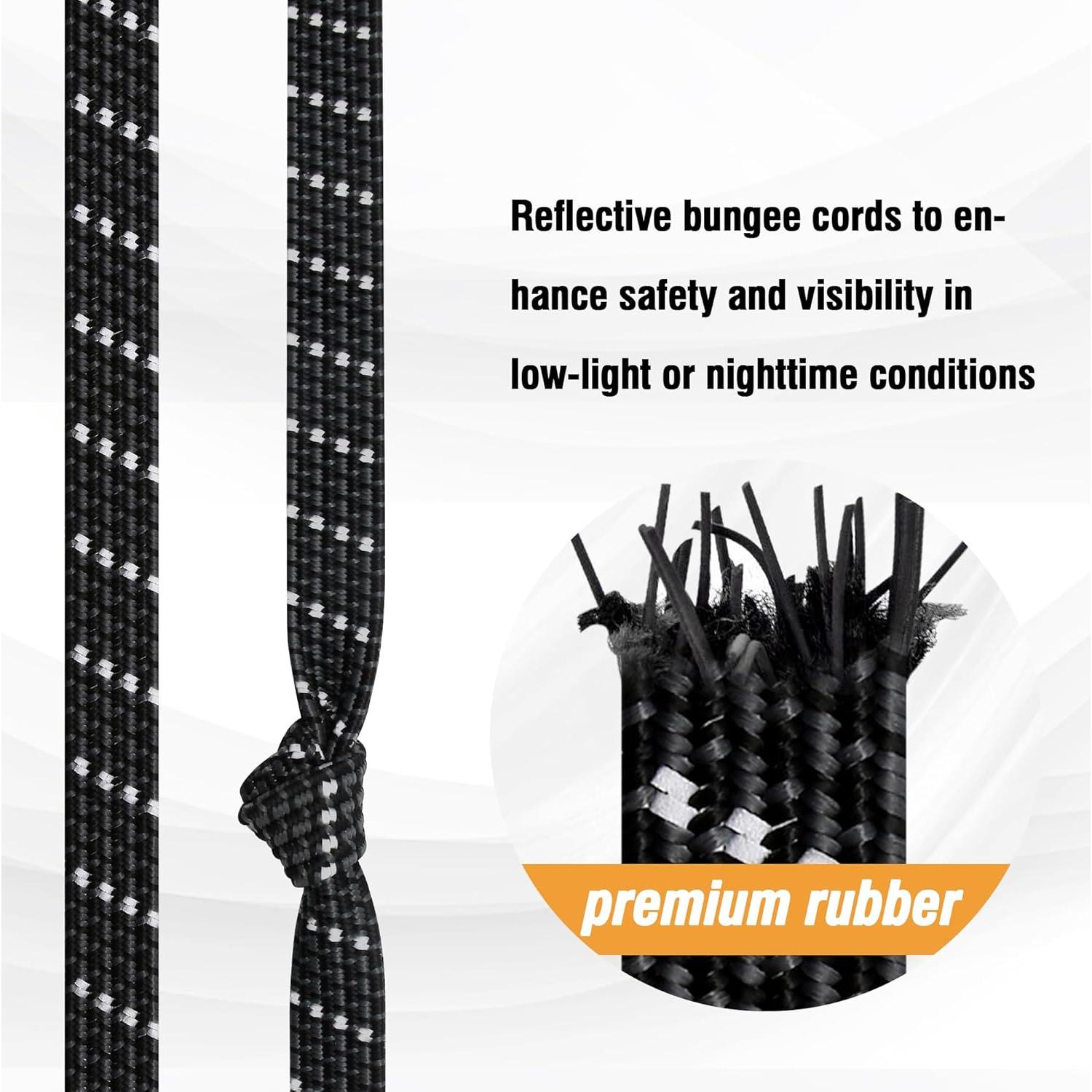 Cuerdas Bungee Ajustables Rugtol 101.6 cm Reflectantes