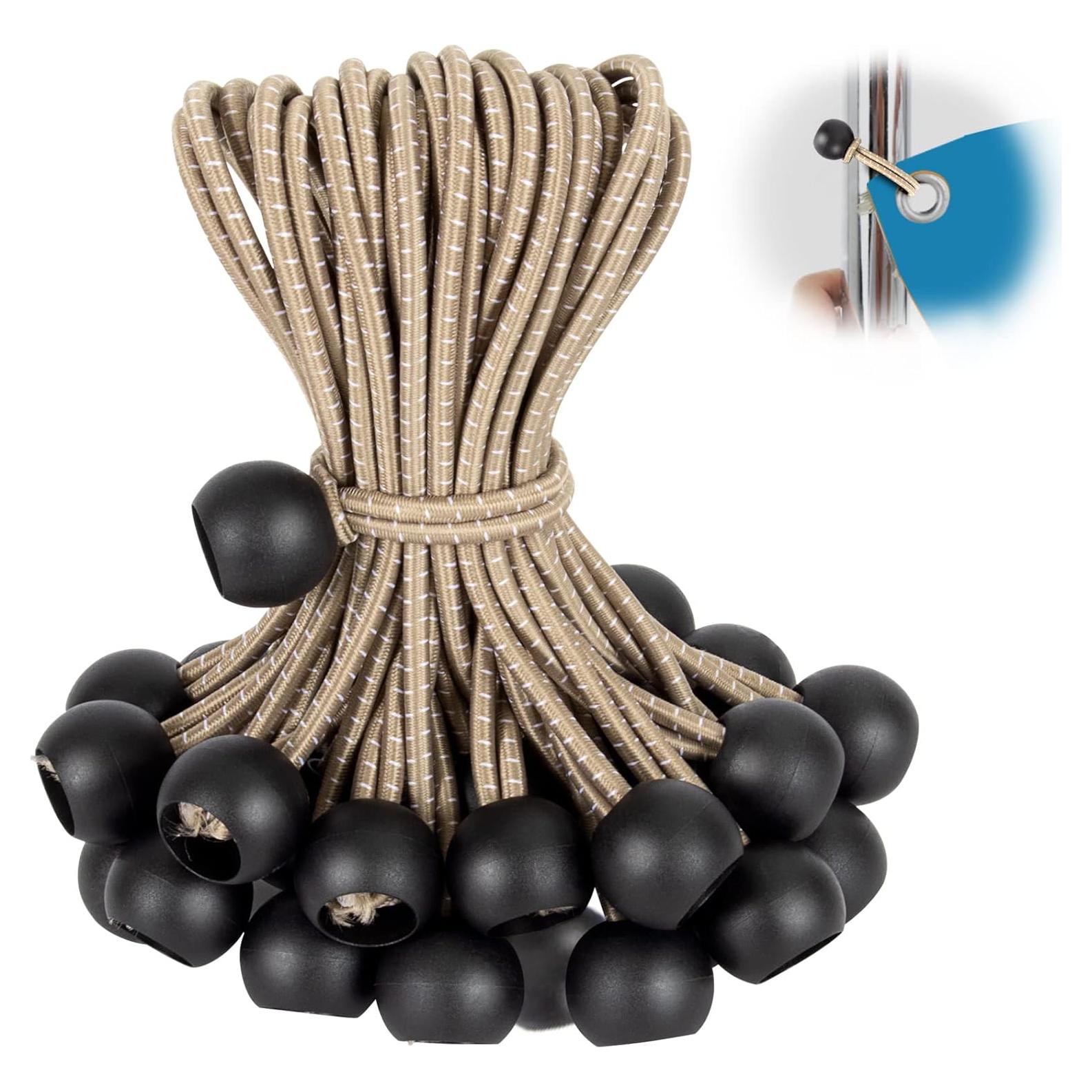 Cuerdas Bungee Kinzomor 30 cm - 50 Piezas Resistente UV