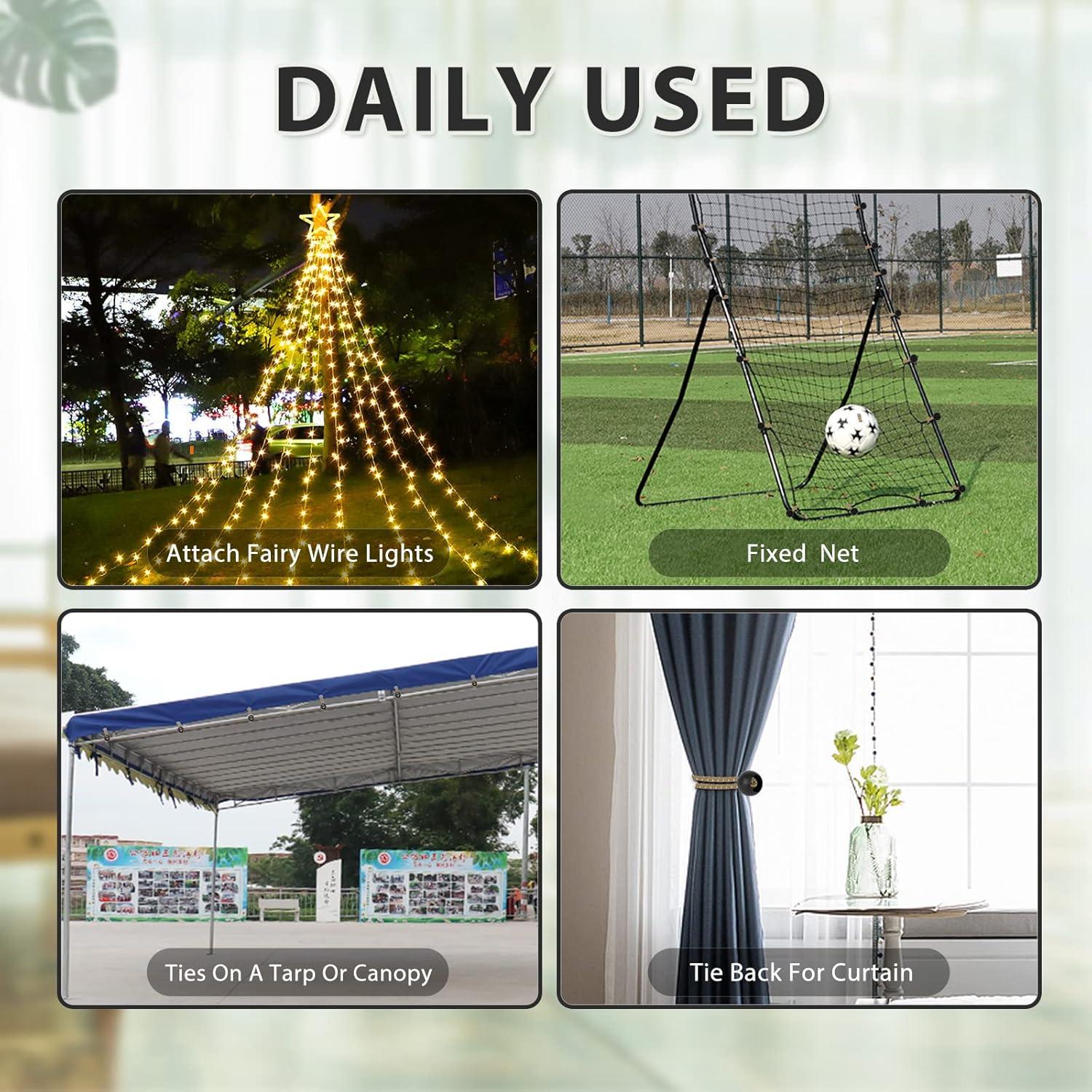 Cuerdas Bungee Kinzomor 30 cm - 50 Piezas Resistente UV