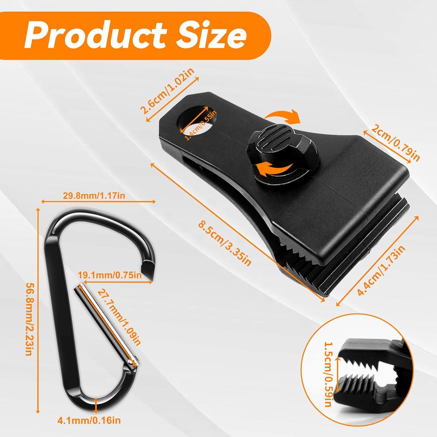 Clips de Lona Grandes CLIO 48 Pcs Alta Resistencia Impermeables