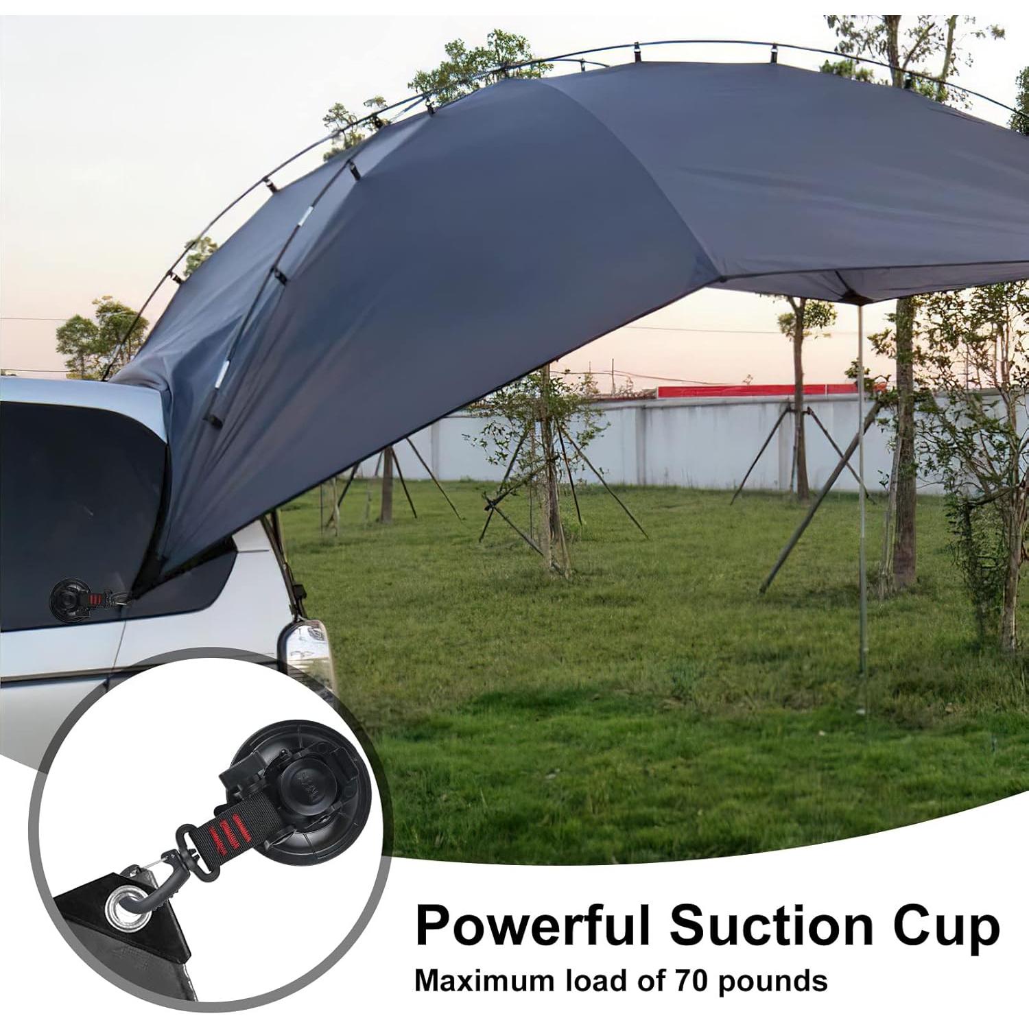 Ventosas de Alta Resistencia Vashly 6 Pcs con Clips para Lona