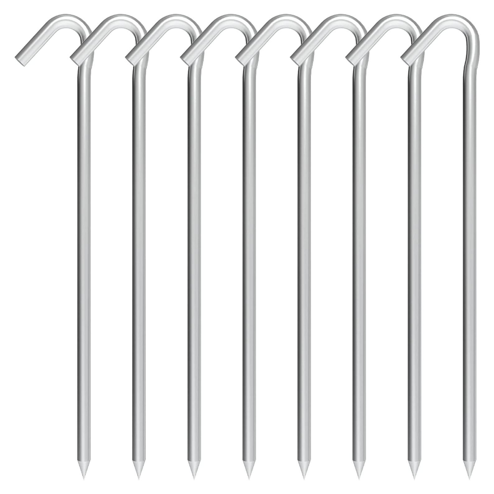 Estacas de Metal OK5STAR 23 cm Alta Resistencia - Paquete de 8