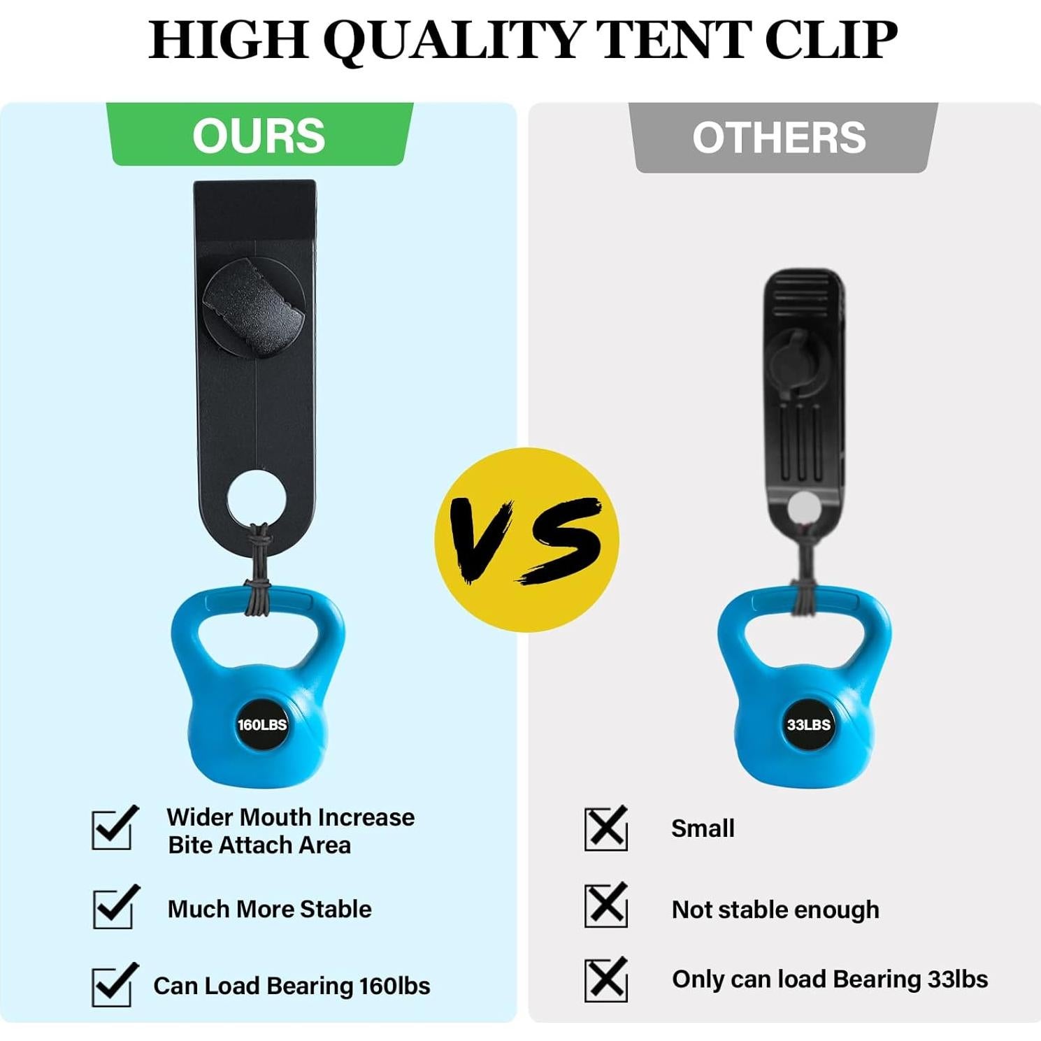 45 Piezas Sujetadores de Lona Dualshine con Cuerdas y Clips