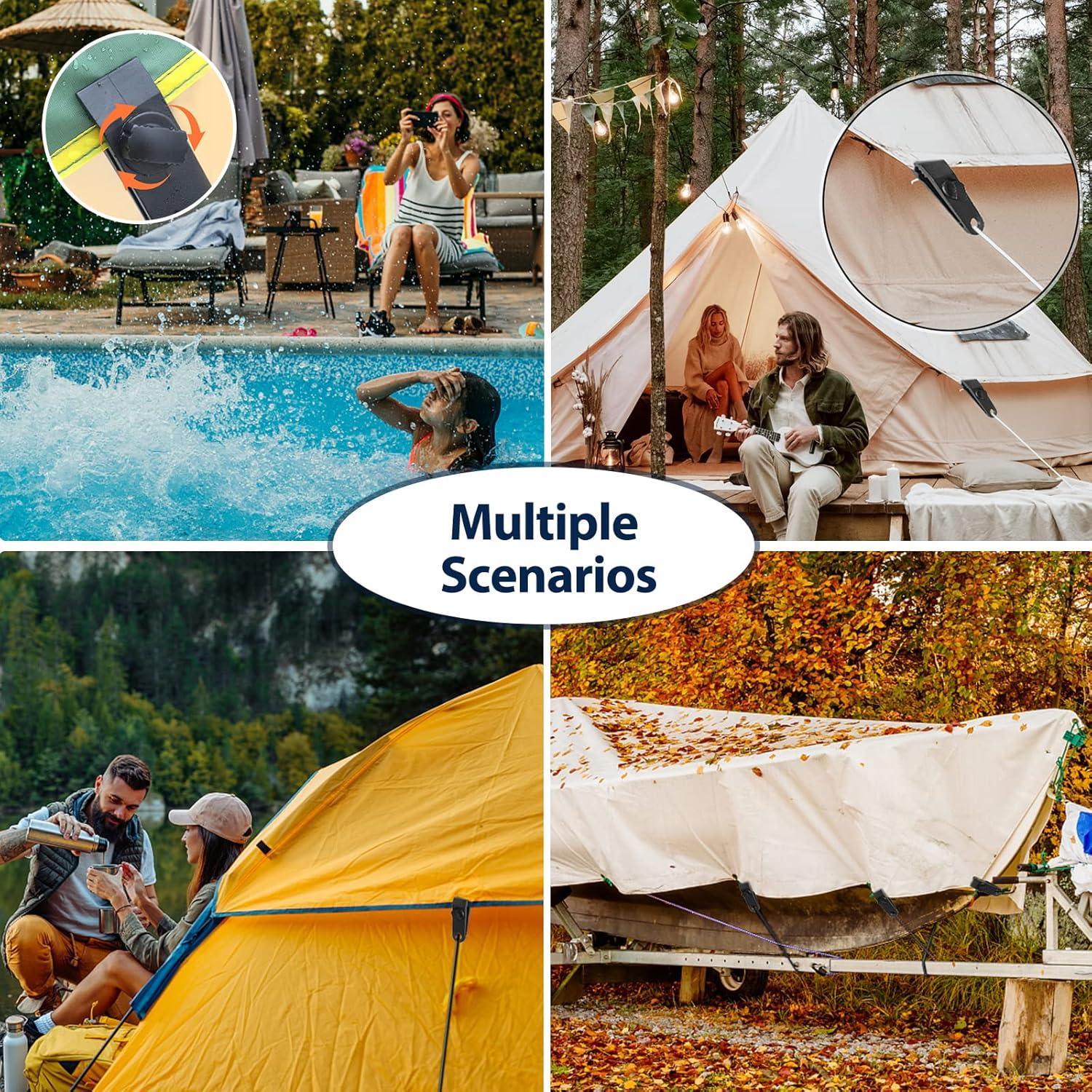 45 Piezas Sujetadores de Lona Dualshine con Cuerdas y Clips