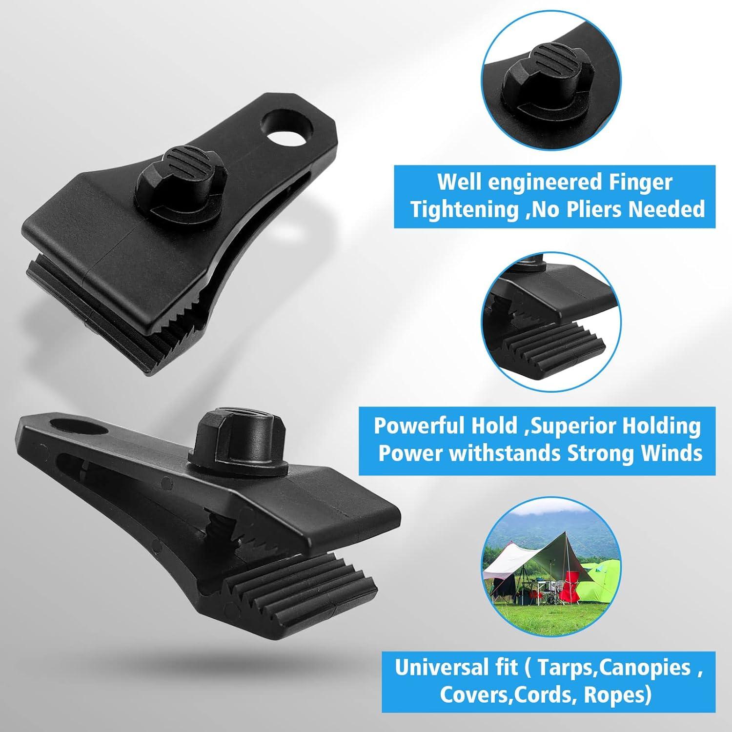 30 Clips de Lona Alta Resistencia AMURS con 100 Bridas