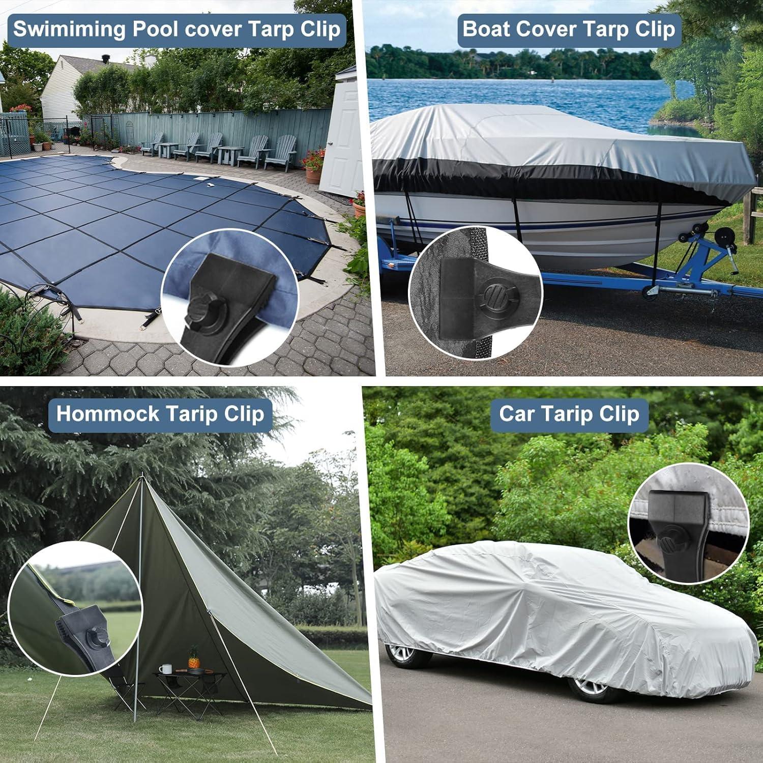 30 Clips de Lona Alta Resistencia AMURS con 100 Bridas