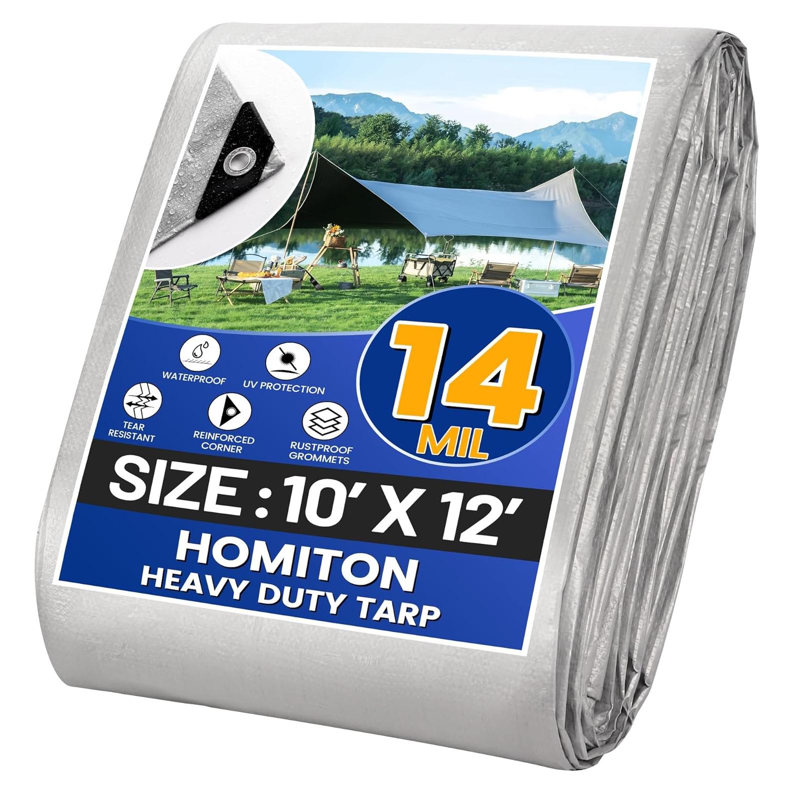 Lona Impermeable Homiton 3.05m x 3.66m 14 Mil Resistente UV