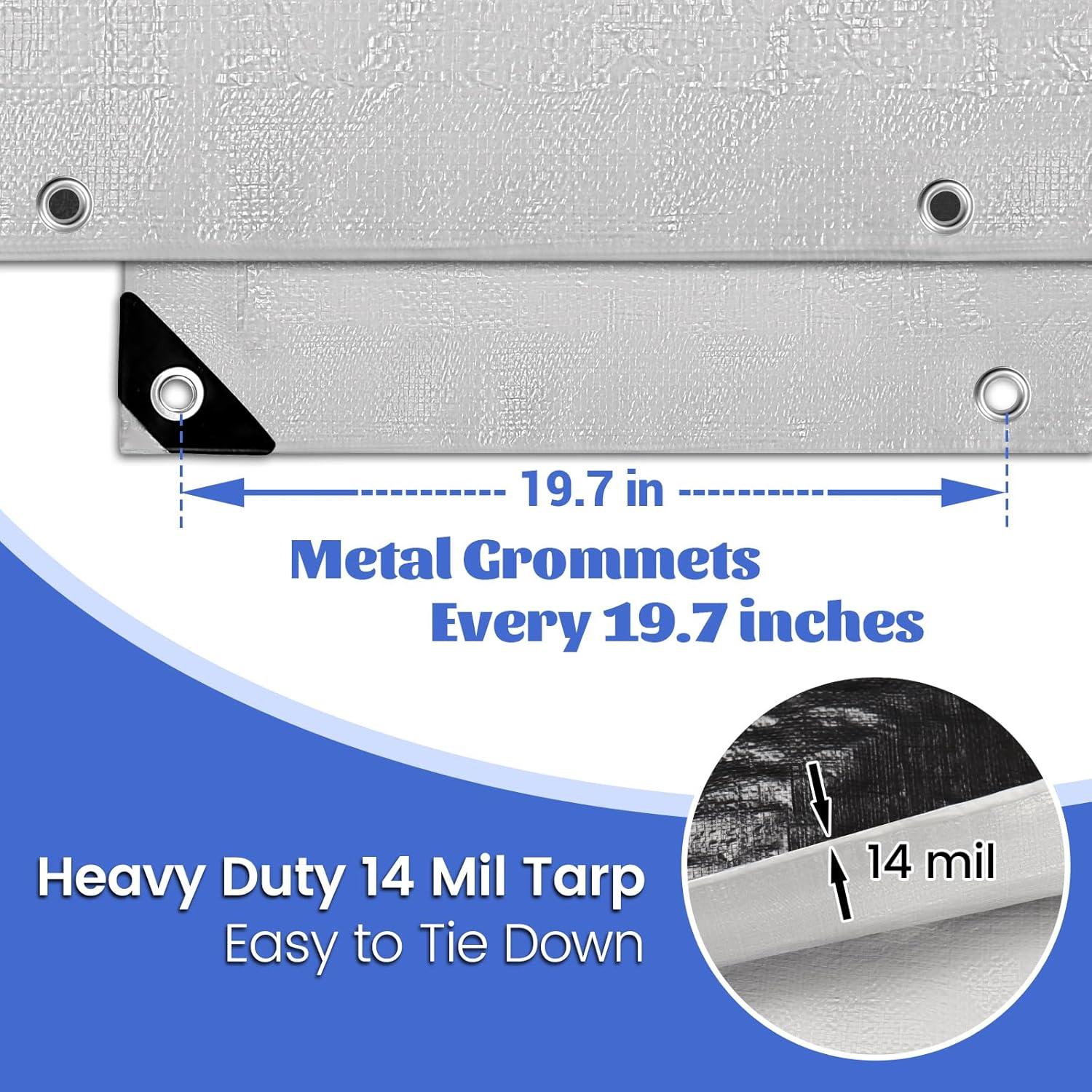 Lona Impermeable Homiton 3.05m x 3.66m 14 Mil Resistente UV