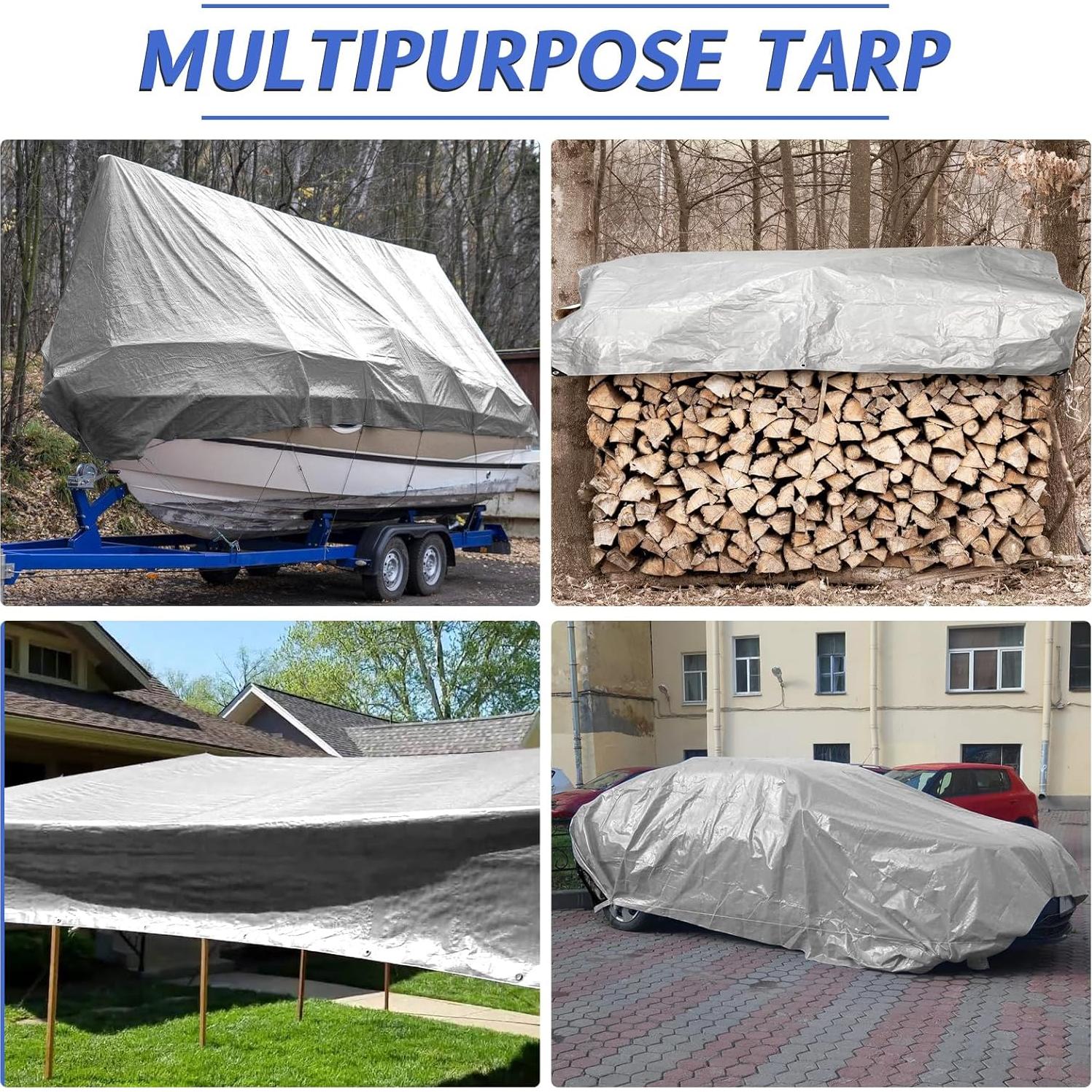 Lona Impermeable Homiton 3.05m x 3.66m 14 Mil Resistente UV