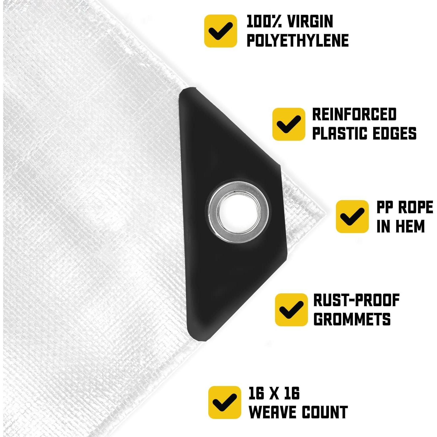 Lona Impermeable Core Tarps 5.49x7.32m 20 Mil Resistente UV