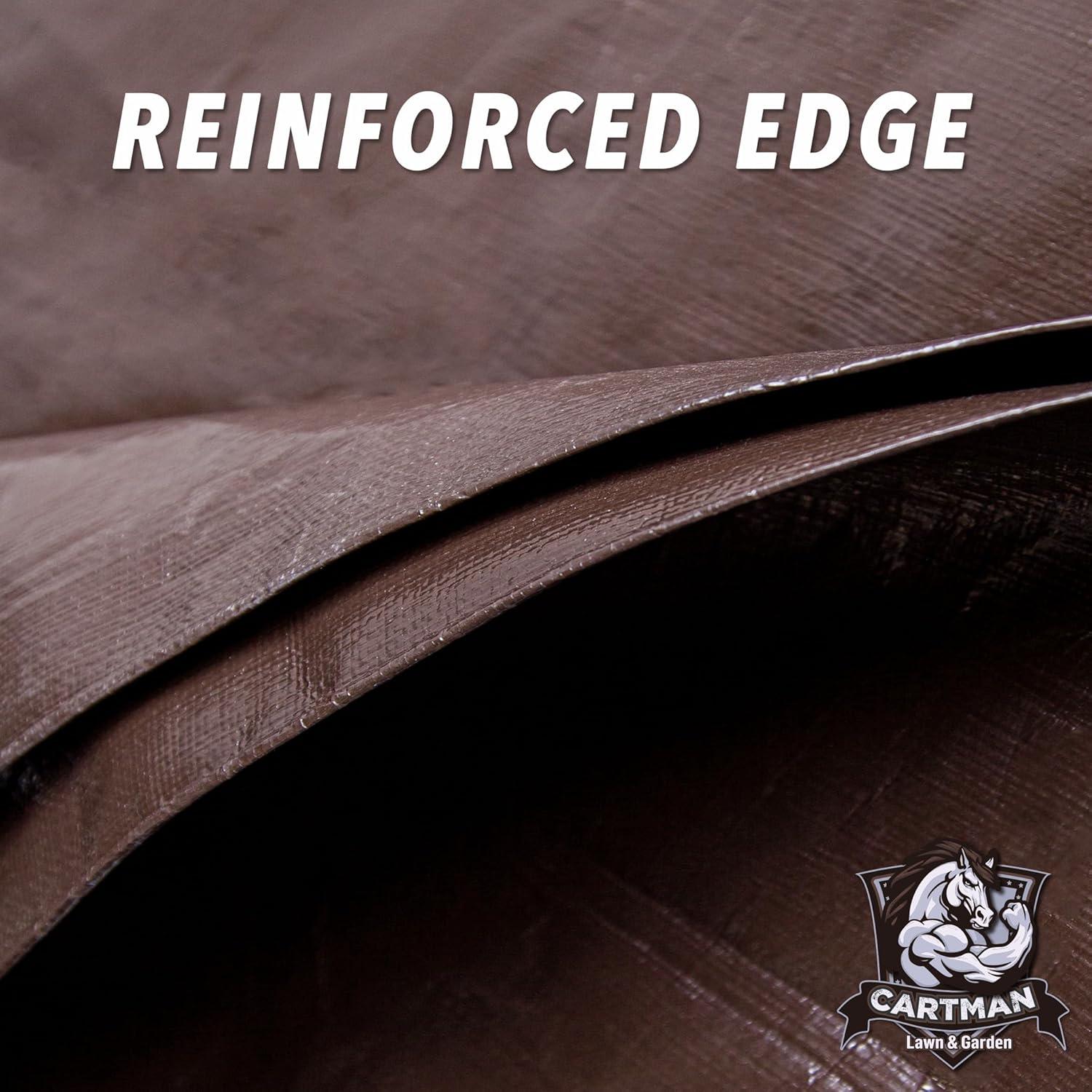 Lona de Polietileno Cartman 10x10 Pies 20 Mil Marrón Impermeable