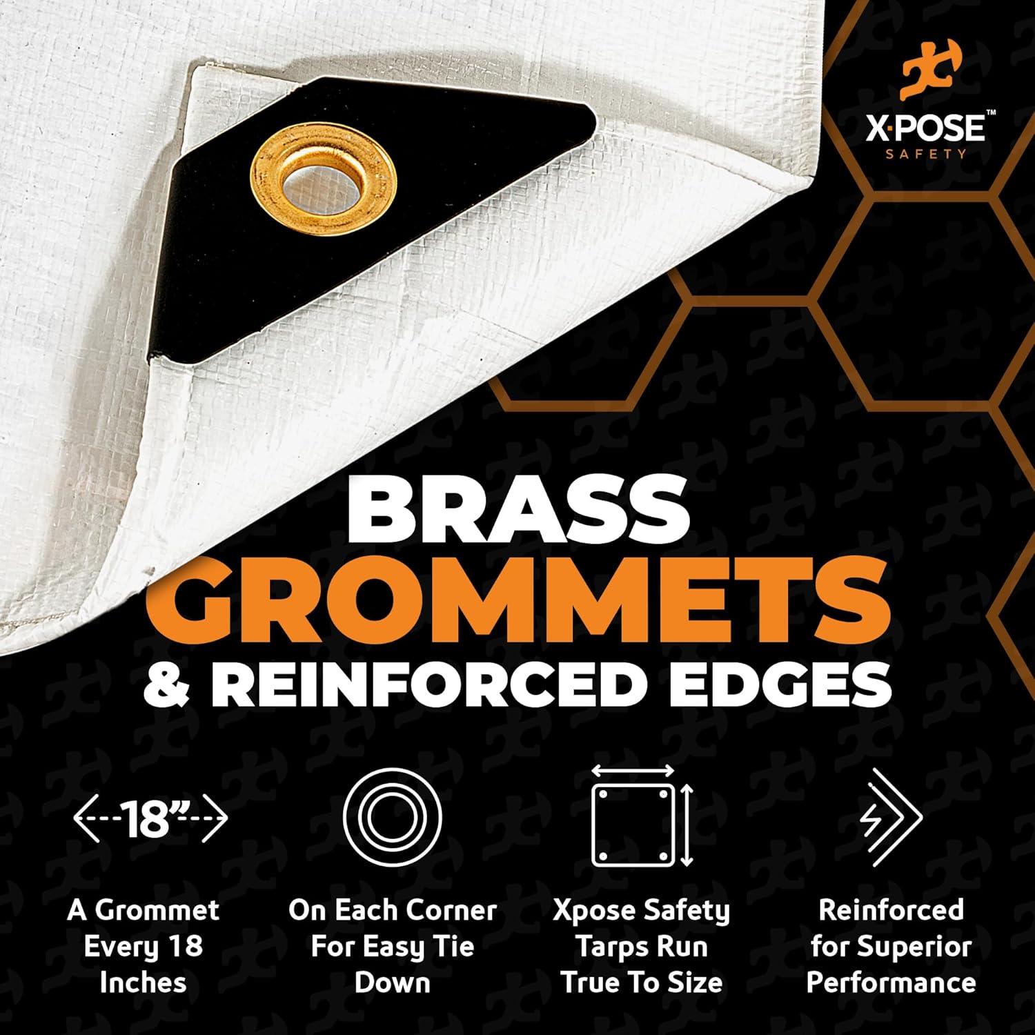 Lona de Polietileno Blanca 7.32m x 10.97m Xpose Safety - Impermeable y Resistente