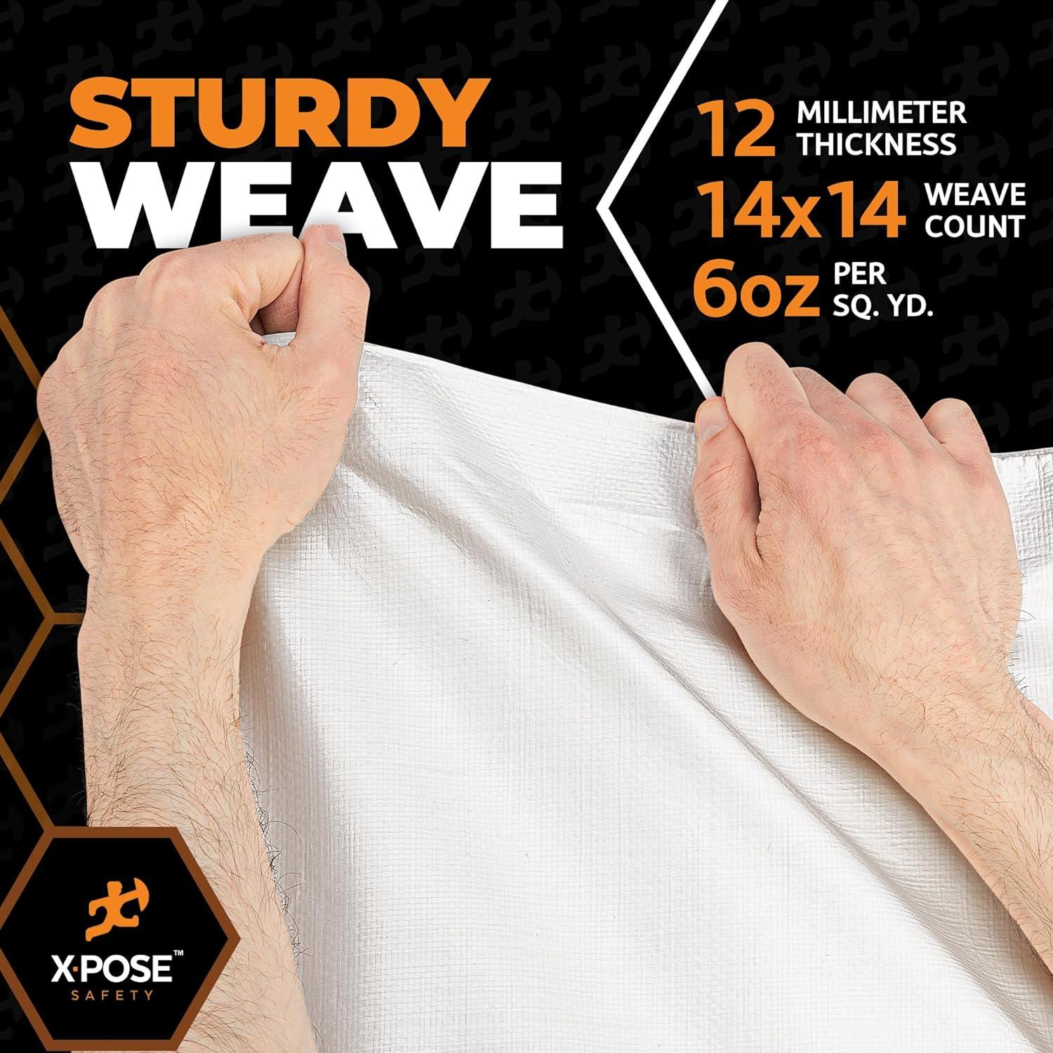 Lona de Polietileno Blanca 7.32m x 10.97m Xpose Safety - Impermeable y Resistente