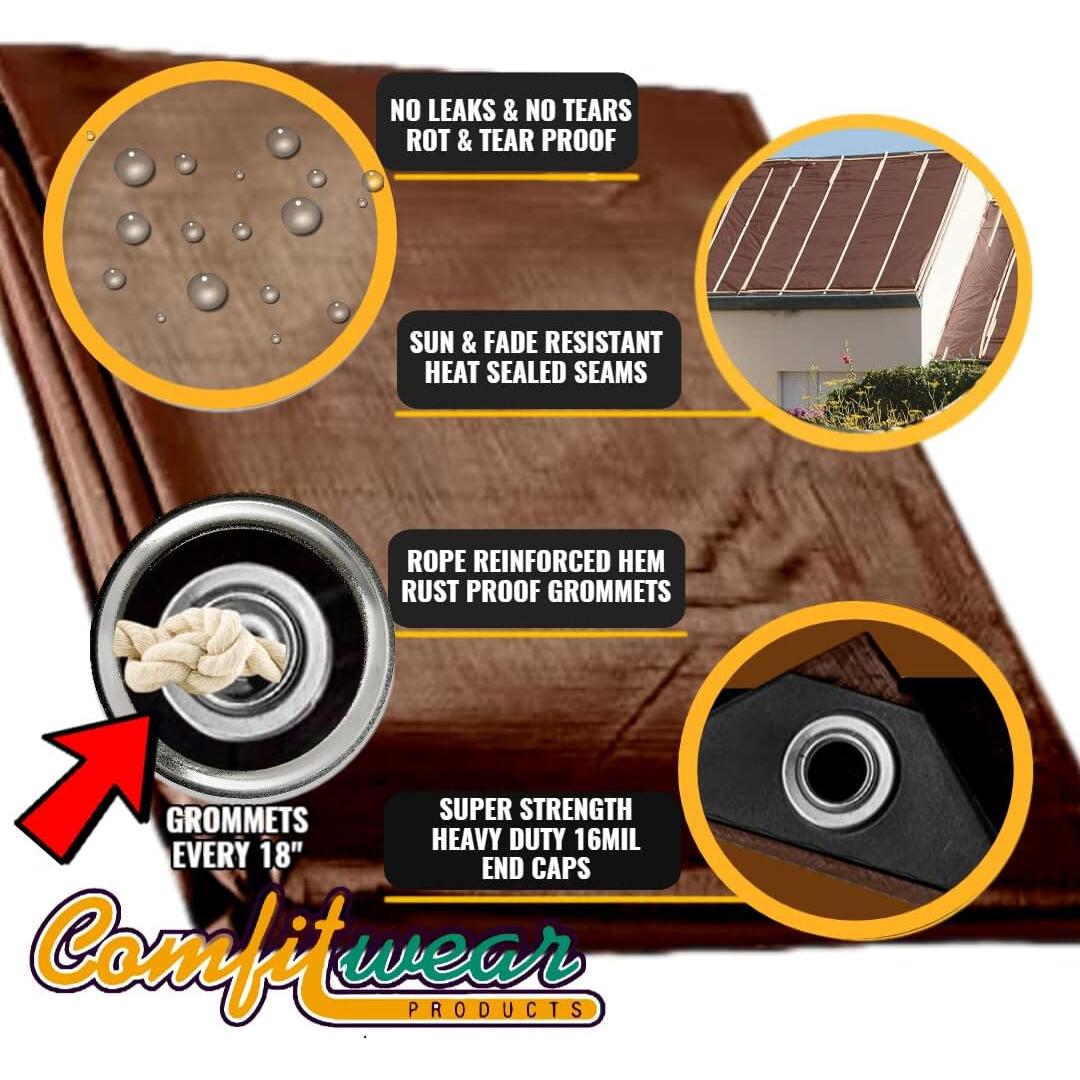 Lona Multiusos Impermeable COMFITWEAR 12x16 pies 16 Mils