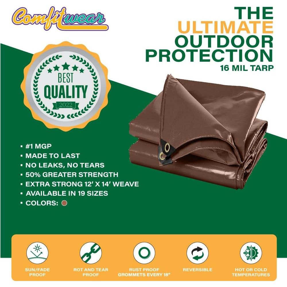 Lona Multiusos Impermeable COMFITWEAR 12x16 pies 16 Mils