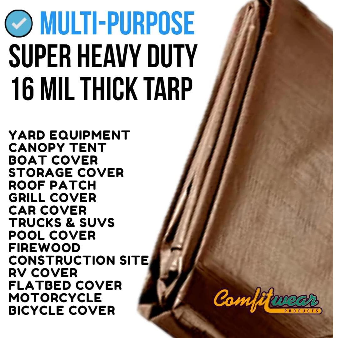 Lona Multiusos Impermeable COMFITWEAR 12x16 pies 16 Mils